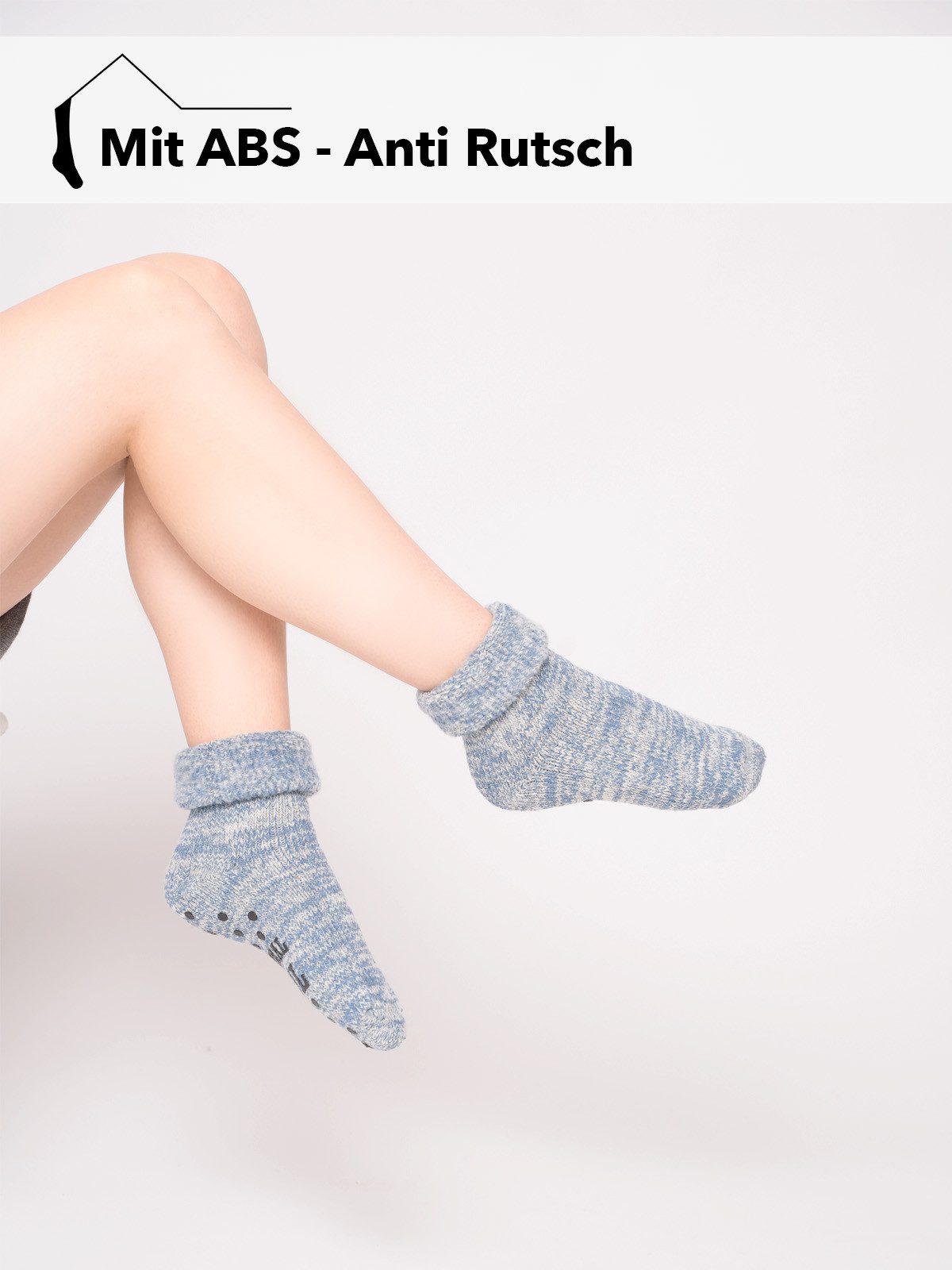 HomeOfSocks Socken 63% ABS Wollsocken Inu Extra Warm Mit Frottee Winter Extra Dicke Socken Warm 63% Wolle ABS
