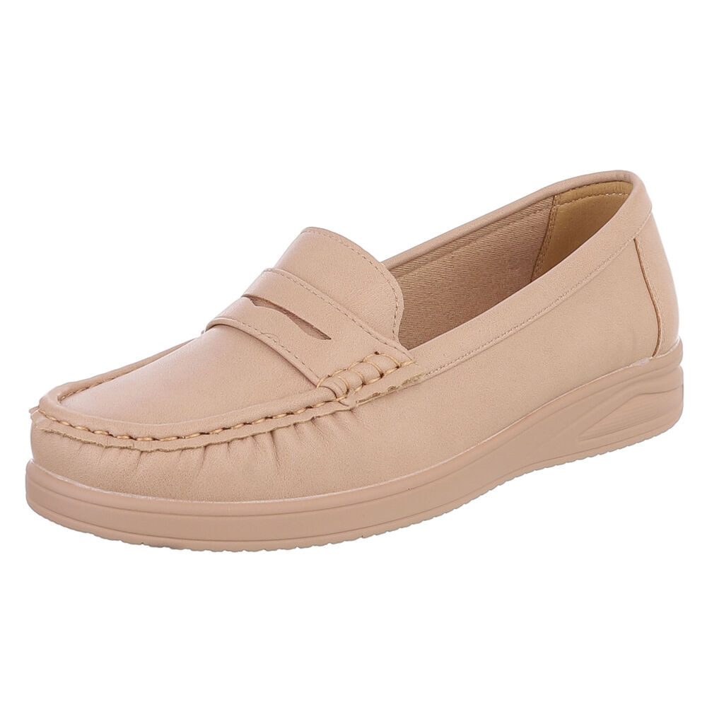 Ital-Design Elegante Damen Mokassins mit optimalem Tragekomfort Slipper (91 günstig online kaufen