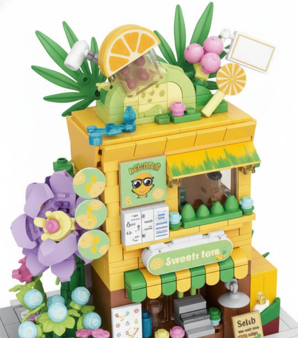 COIL Gebäude aus Blöcken, Bausteinset, Spielbausteine, Baukasten Spielbauklötze, (551 St), Kreatives DIY, Kompatible Blöcke