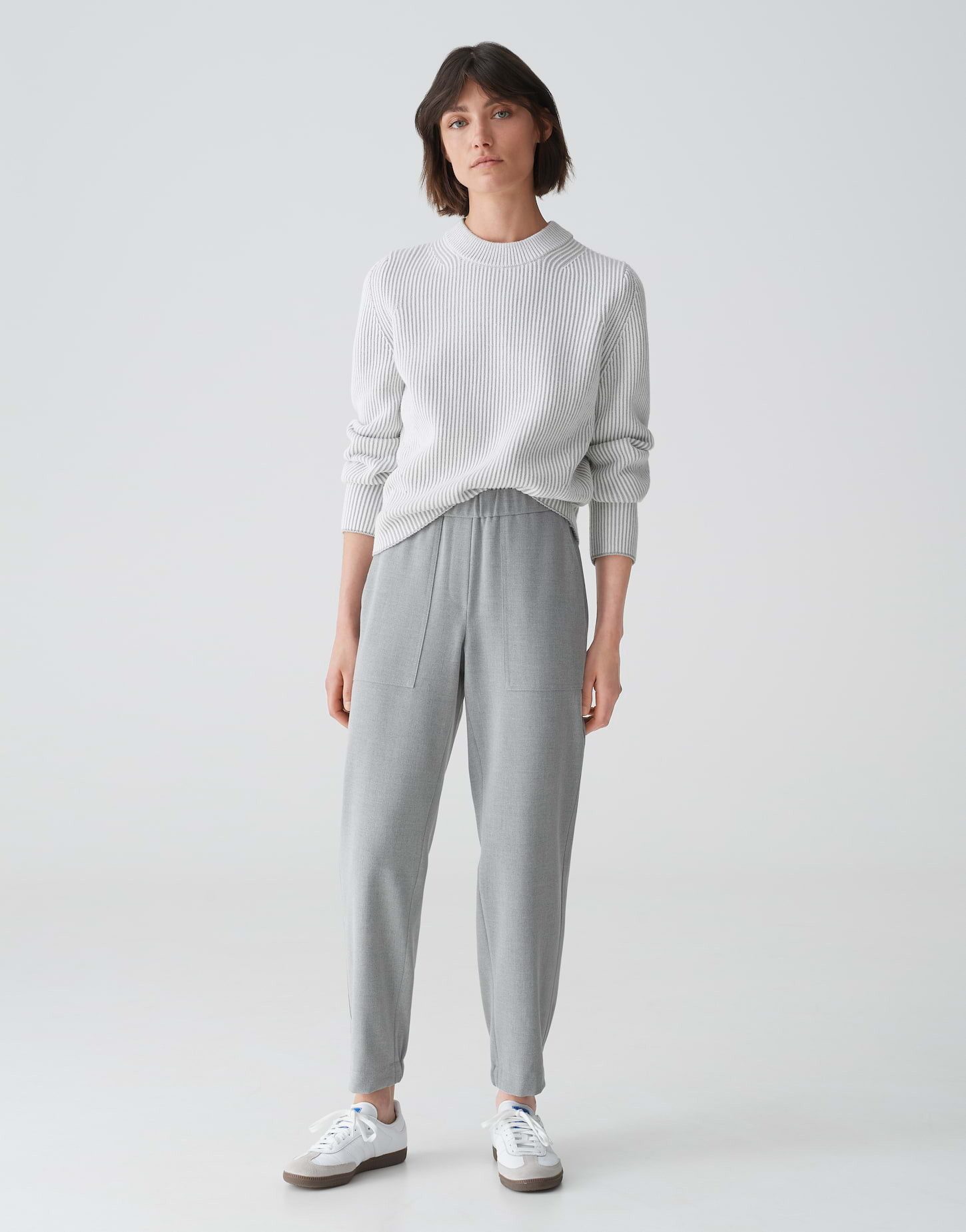 OPUS Strickpullover Strickpullover PADOLLO Regular aus Baumwoll Mix