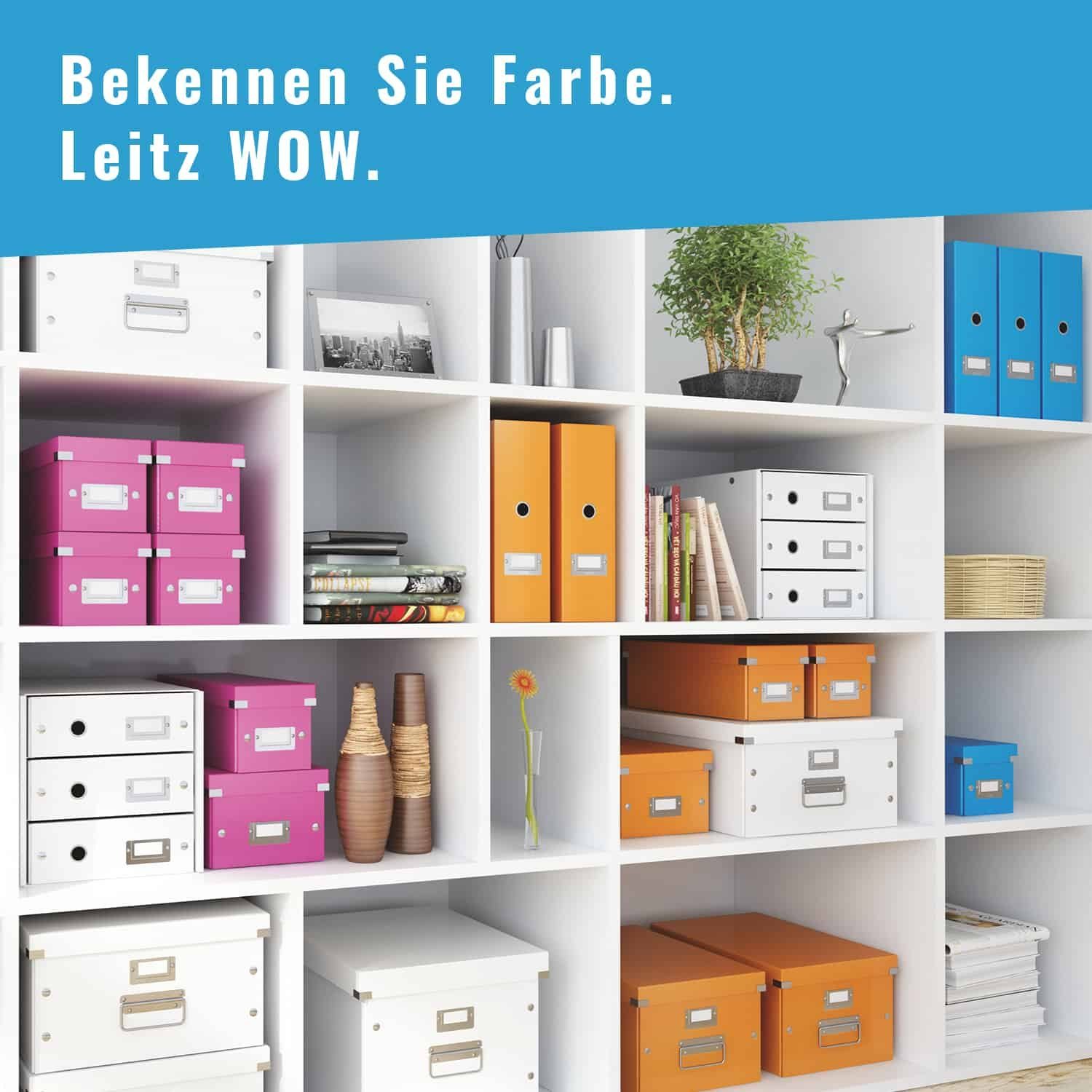 LEITZ Briefablage WOW, Schubladenset Click & Store blau (4 Schubladen)