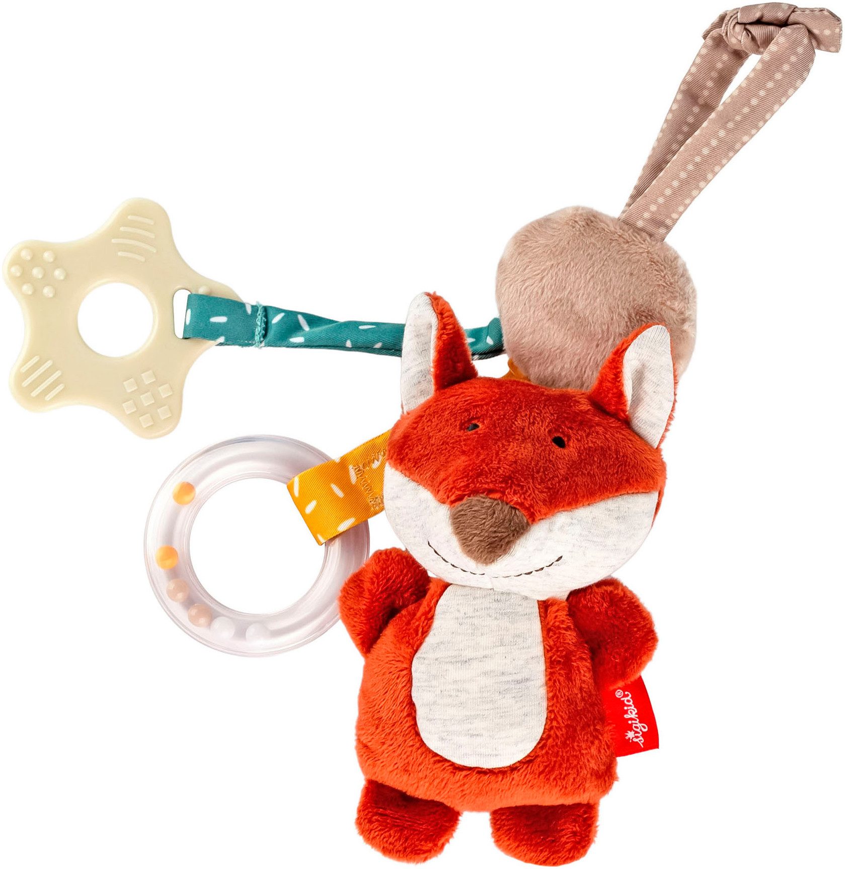 Sigikid Greifspielzeug PlayQ, Yellow, Anhänger Fuchs