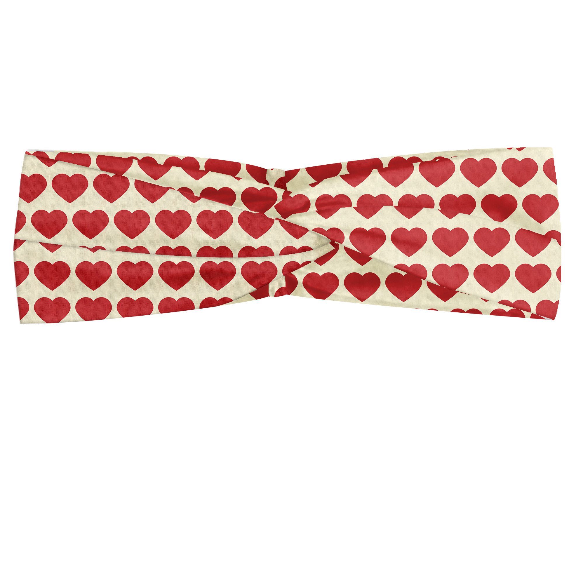 Abakuhaus Stirnband Elastisch und Angenehme alltags accessories Valentine Vibrant Red Hearts | Stirnbänder
