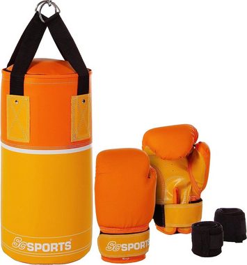 ScSPORTS® Boxsack Boxsack Set Kinder Gefüllt 3kg Boxhandschuhe 6oz Boxbandage Tasche Box