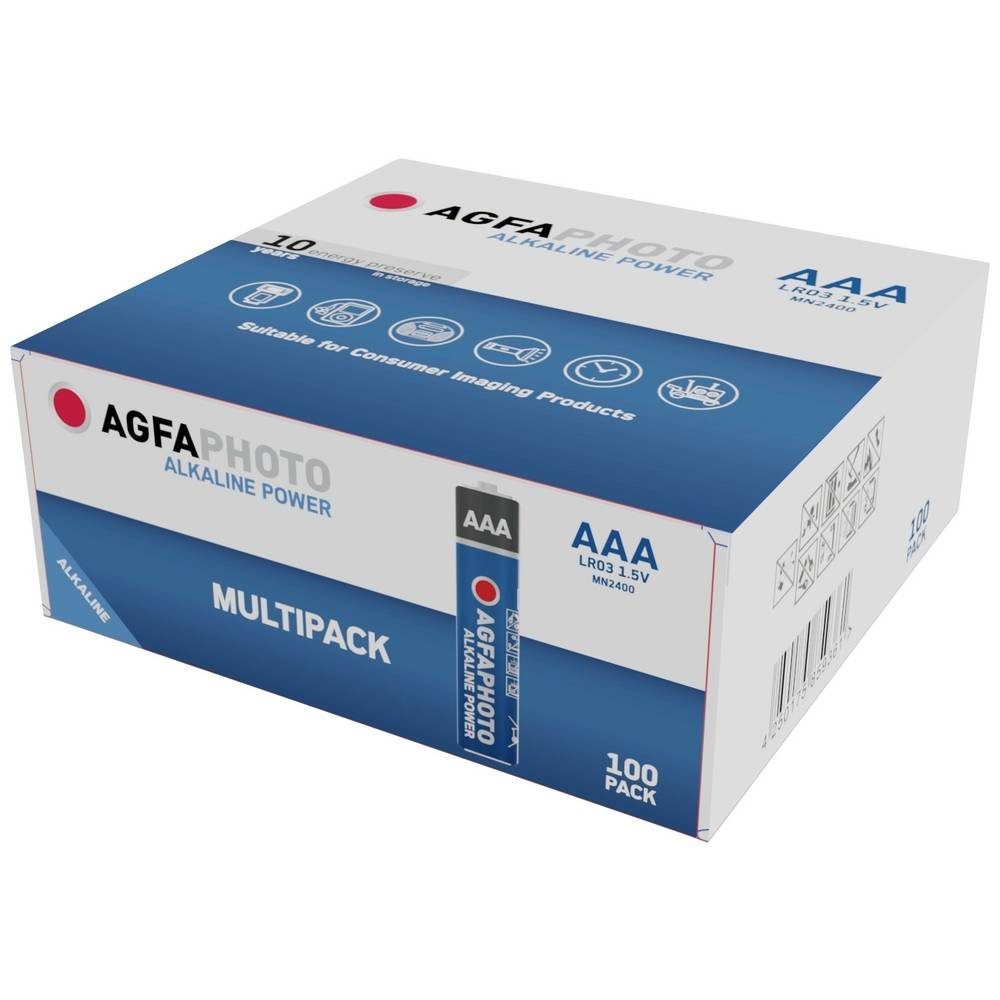 AgfaPhoto Alkaline Micro-Batterien Power, 100er-Set 110-859361 Batterie