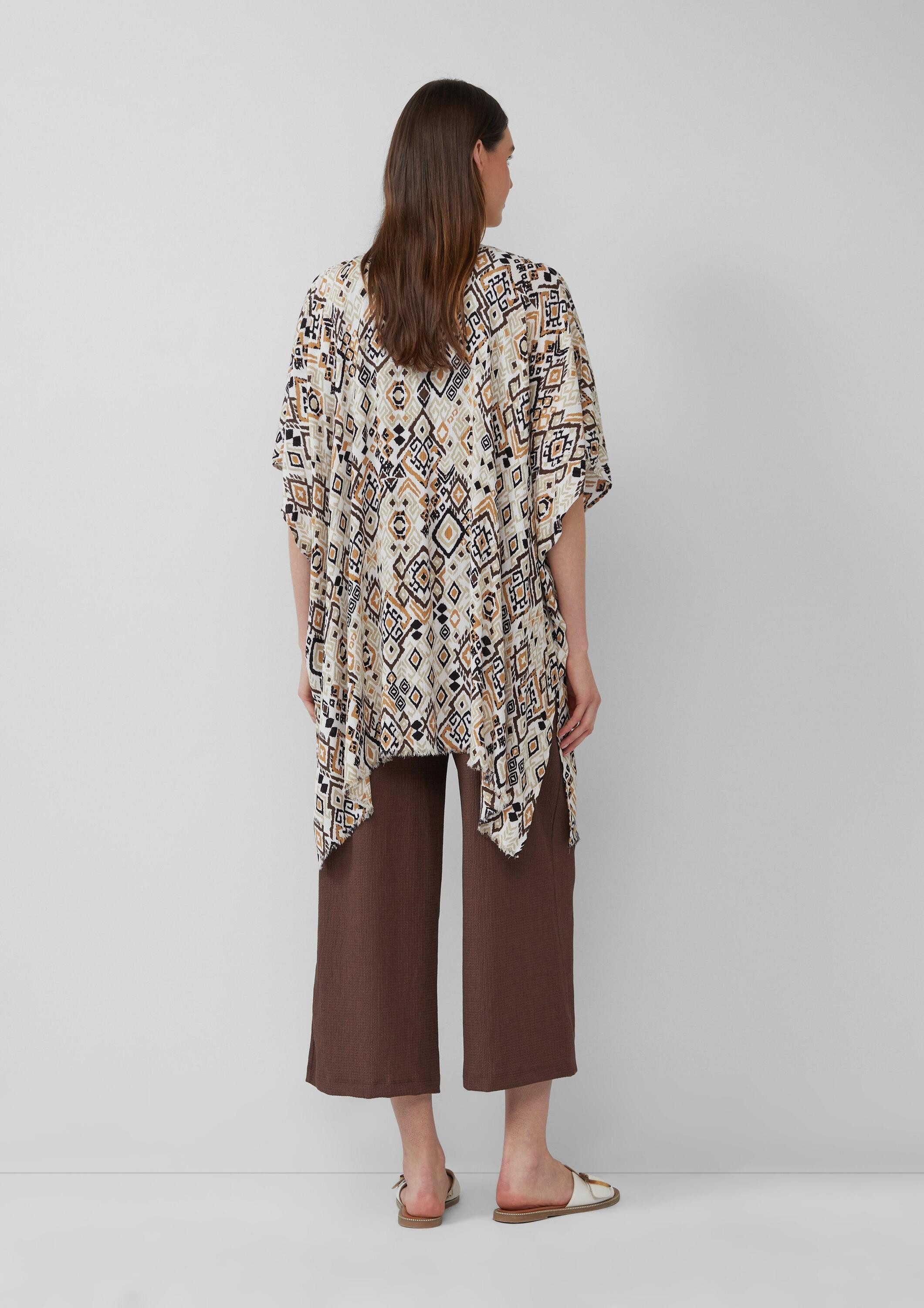 s.Oliver Poncho Indoor-Poncho Poncho mit Artwork