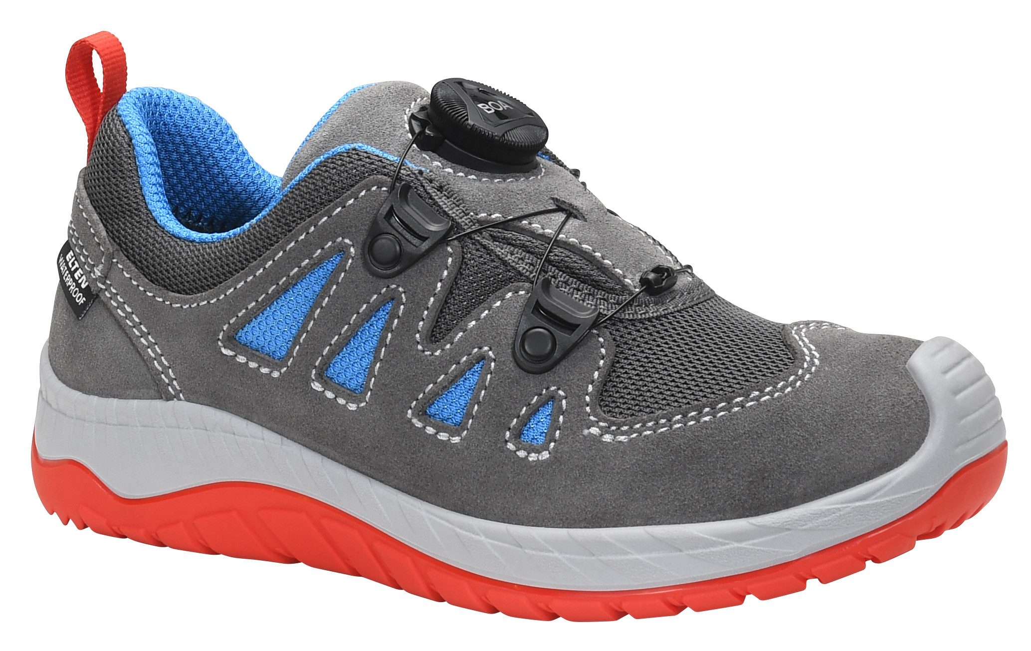 ELTEN MADDOX Kids BOA® grey-red Low Sicherheitsschuh (Schuhkarton, Paar)