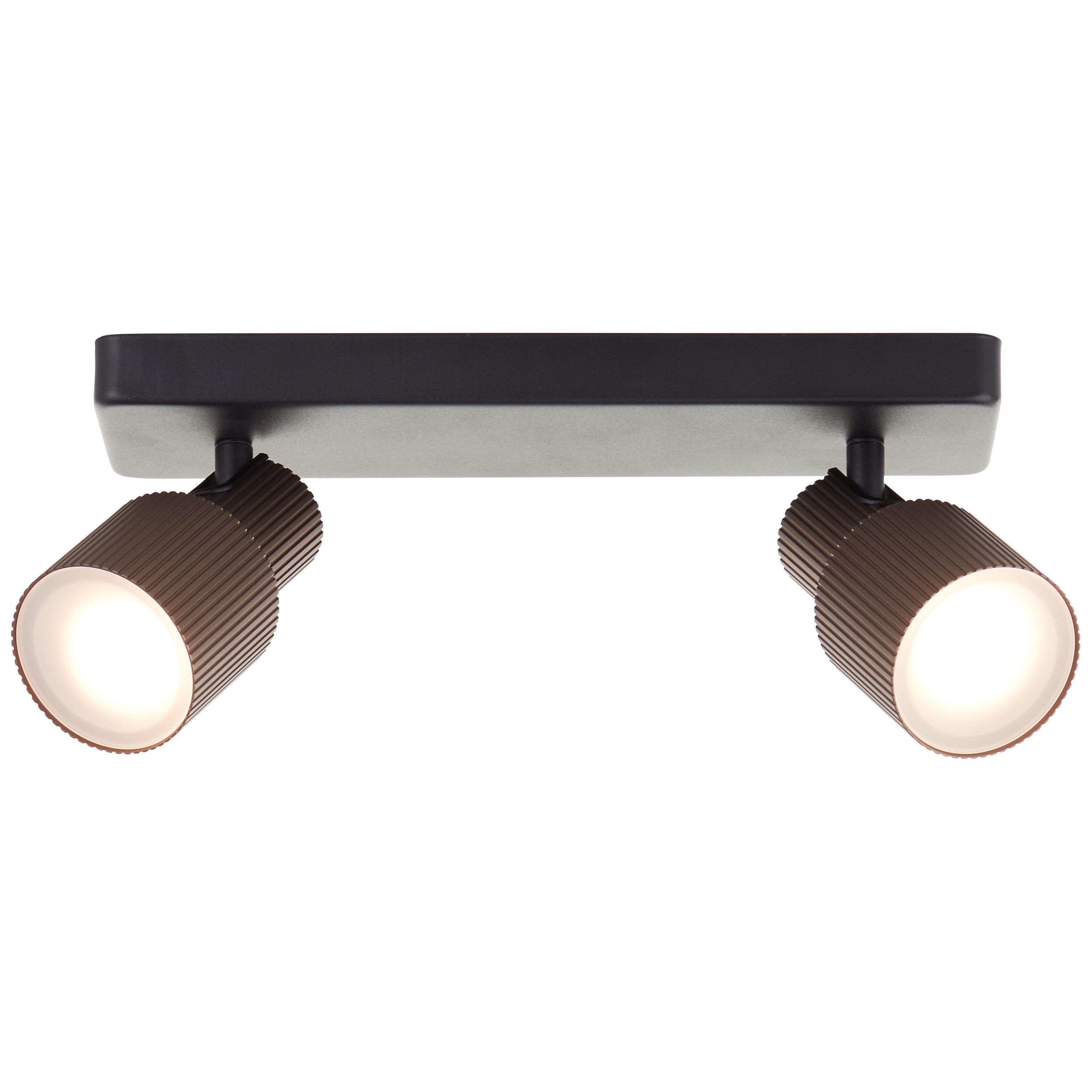 Brilliant Deckenstrahler Cadiz, LED wechselbar, Warmweiß, 350 lm, 3000K, dimmbar, schwenkbar, Aluminium