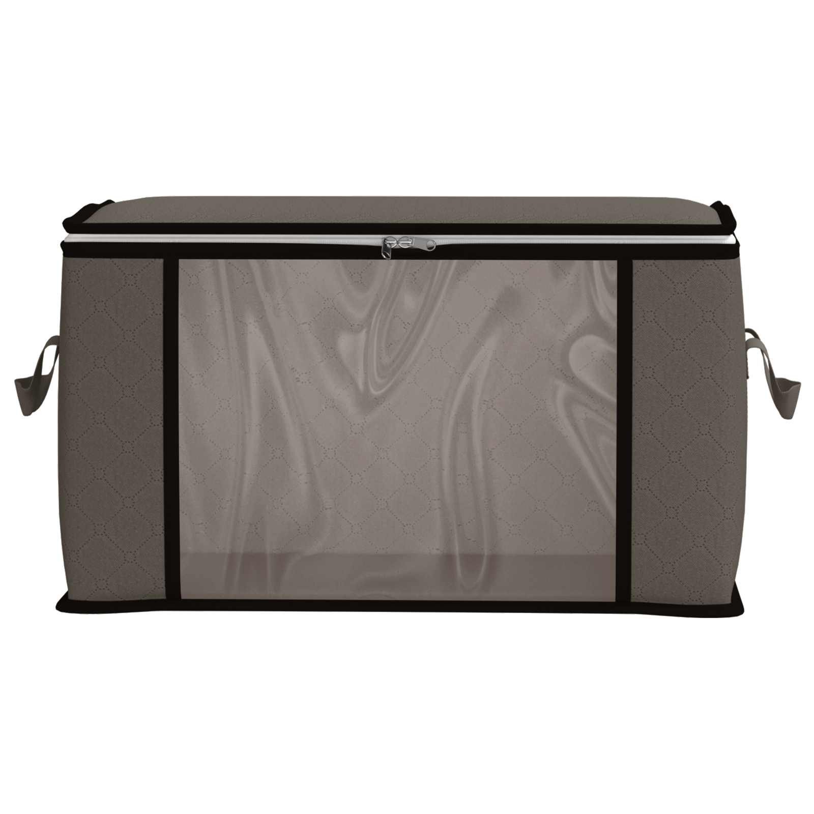 vidaXL Aufbewahrungsbox Aufbewahrungsbox mit transparentem Seitenfenster Grau (1 St) – Bild 5 von 5