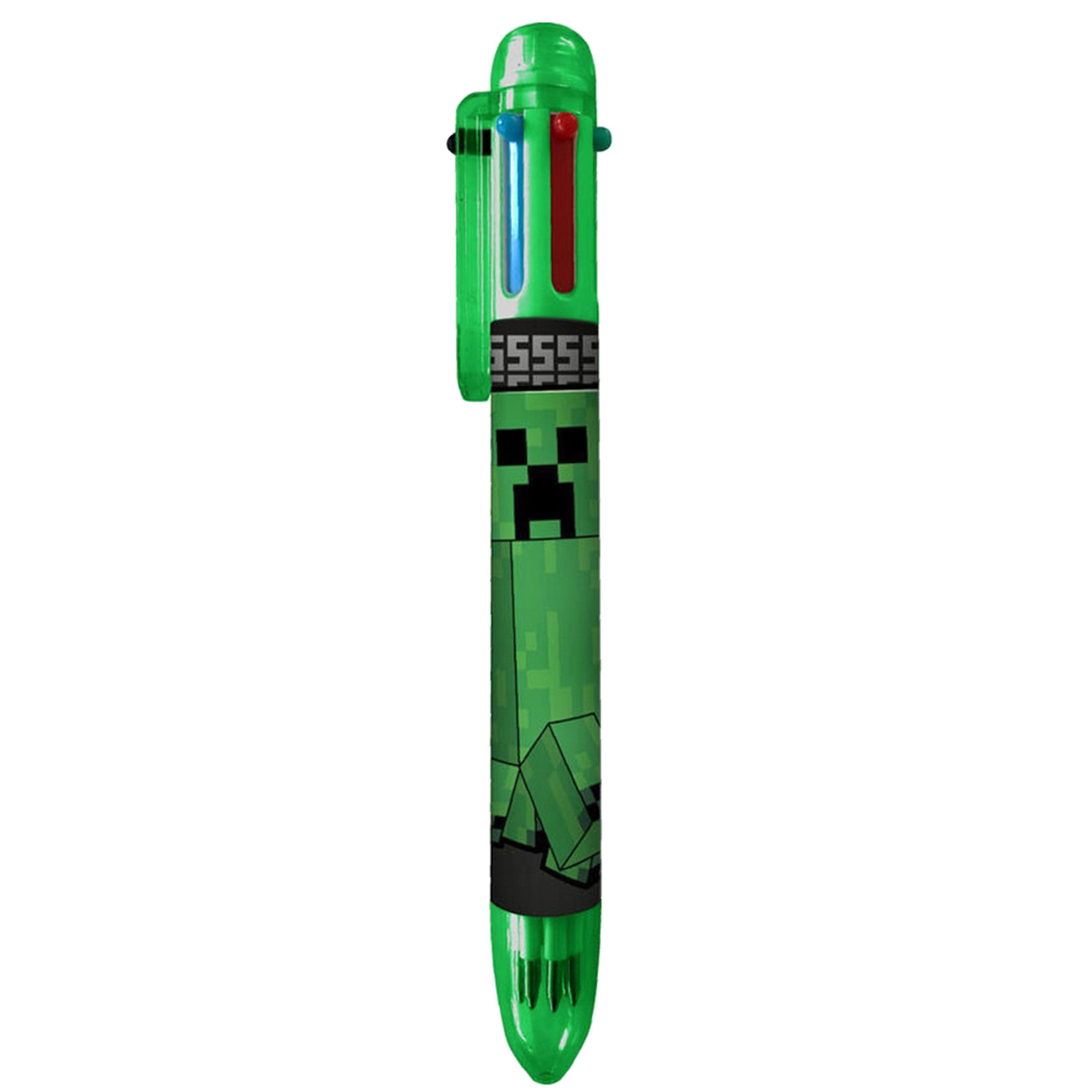 Minecraft Drehkugelschreiber Minecraft Creeper 6-in-1-Kugelschreiber, mehrfarbig, 6 Farben