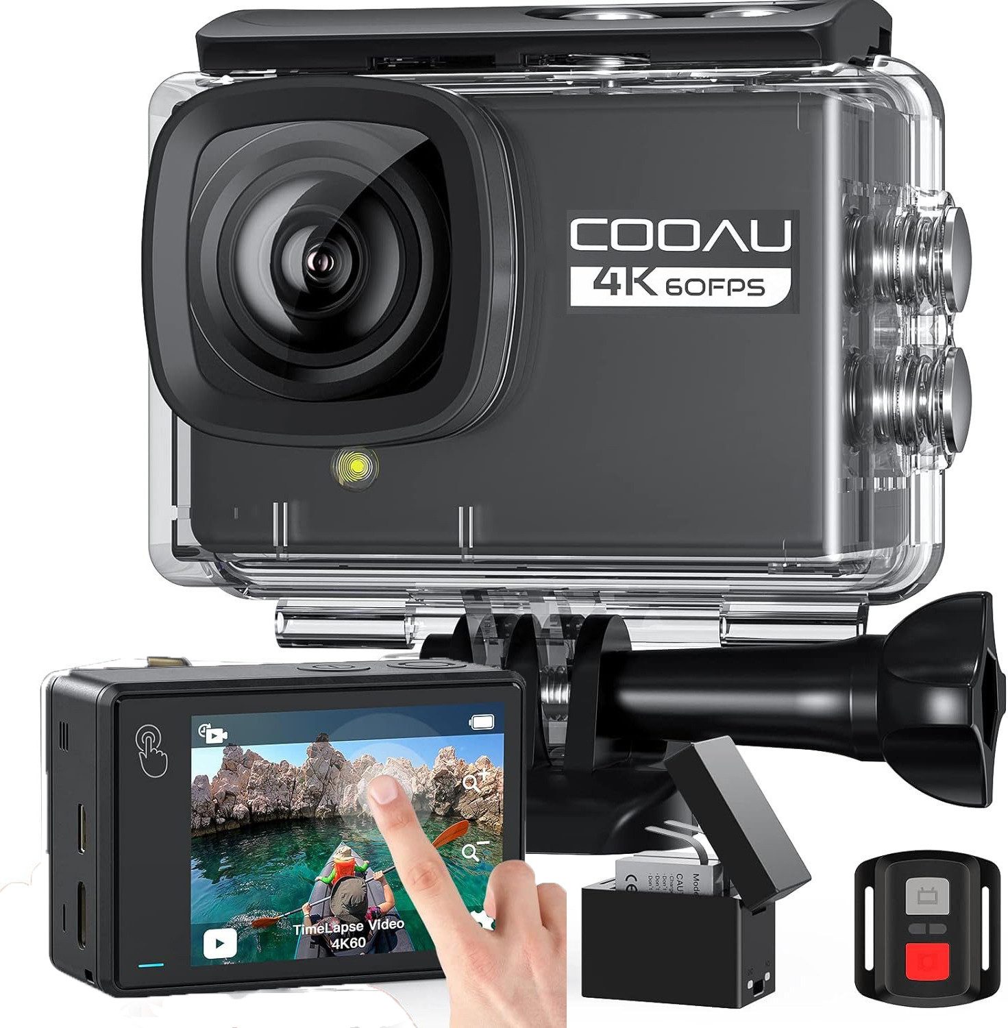 Action Cam 4K 48MP Unterwasserkamera mit 170°Weitwinkel Action Cam