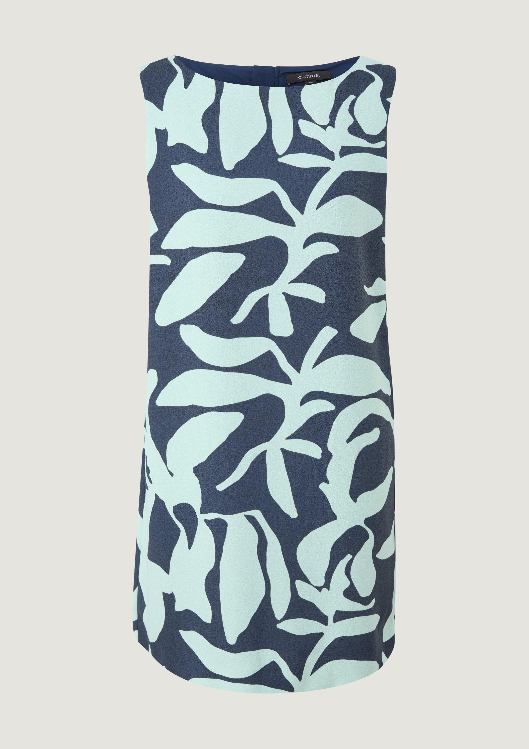 comma Minikleid Kleid Kurzes Kleid aus Crêpe