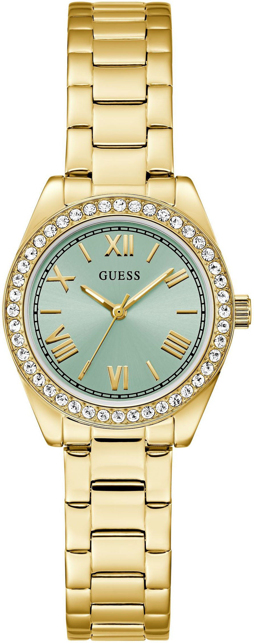 Guess Quarzuhr MINI LUNA GLITZ GW0841L5, Armbanduhr, Damenuhr, Edelstahlarm günstig online kaufen