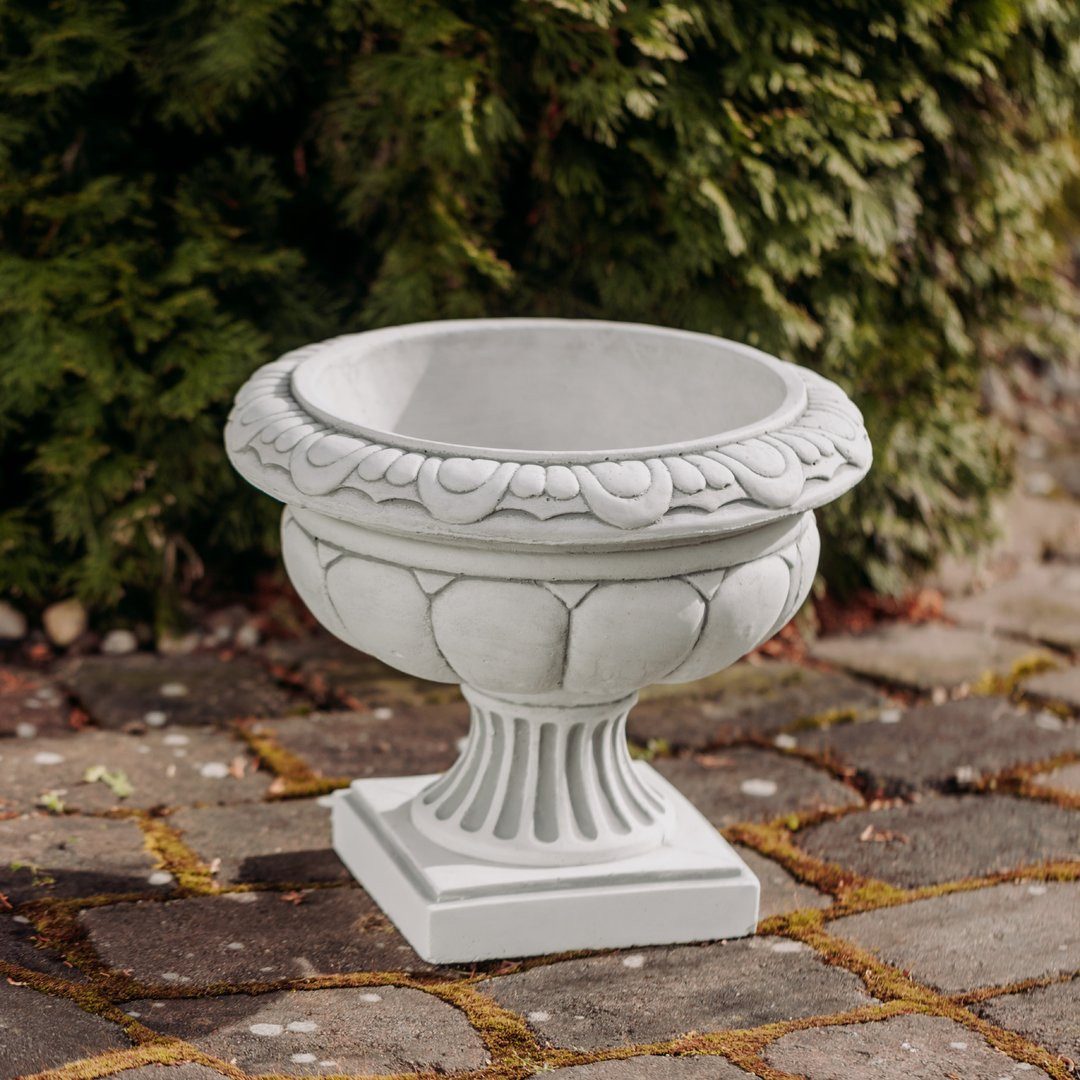 gartendekoparadies.de Pflanzschale Imposante Steinvase griechisches Pflanzgefäß, H. 32 cm, 6 Liter, 18 kg, Frostsicher