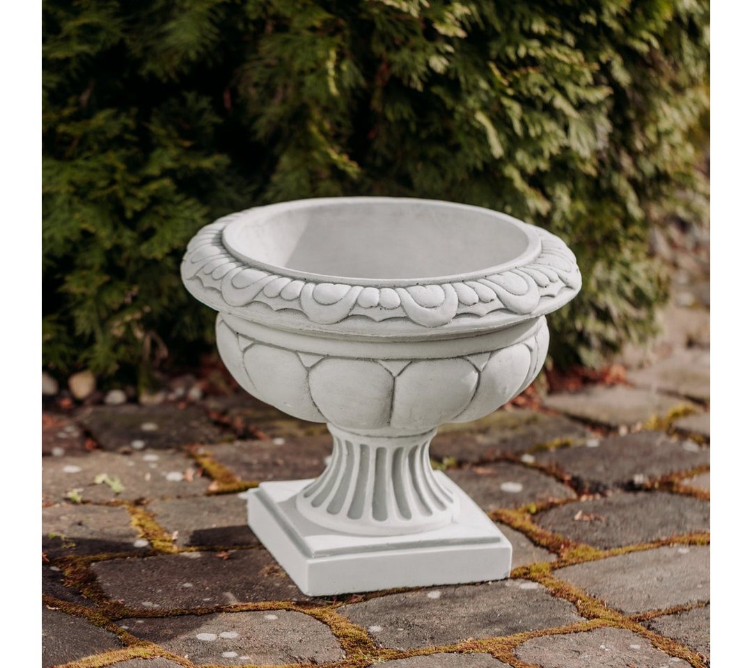 gartendekoparadies.de Pflanzschale Imposante Steinvase griechisches Pflanzgefäß, H. 32 cm, 6 Liter, 18 kg, Frostsicher