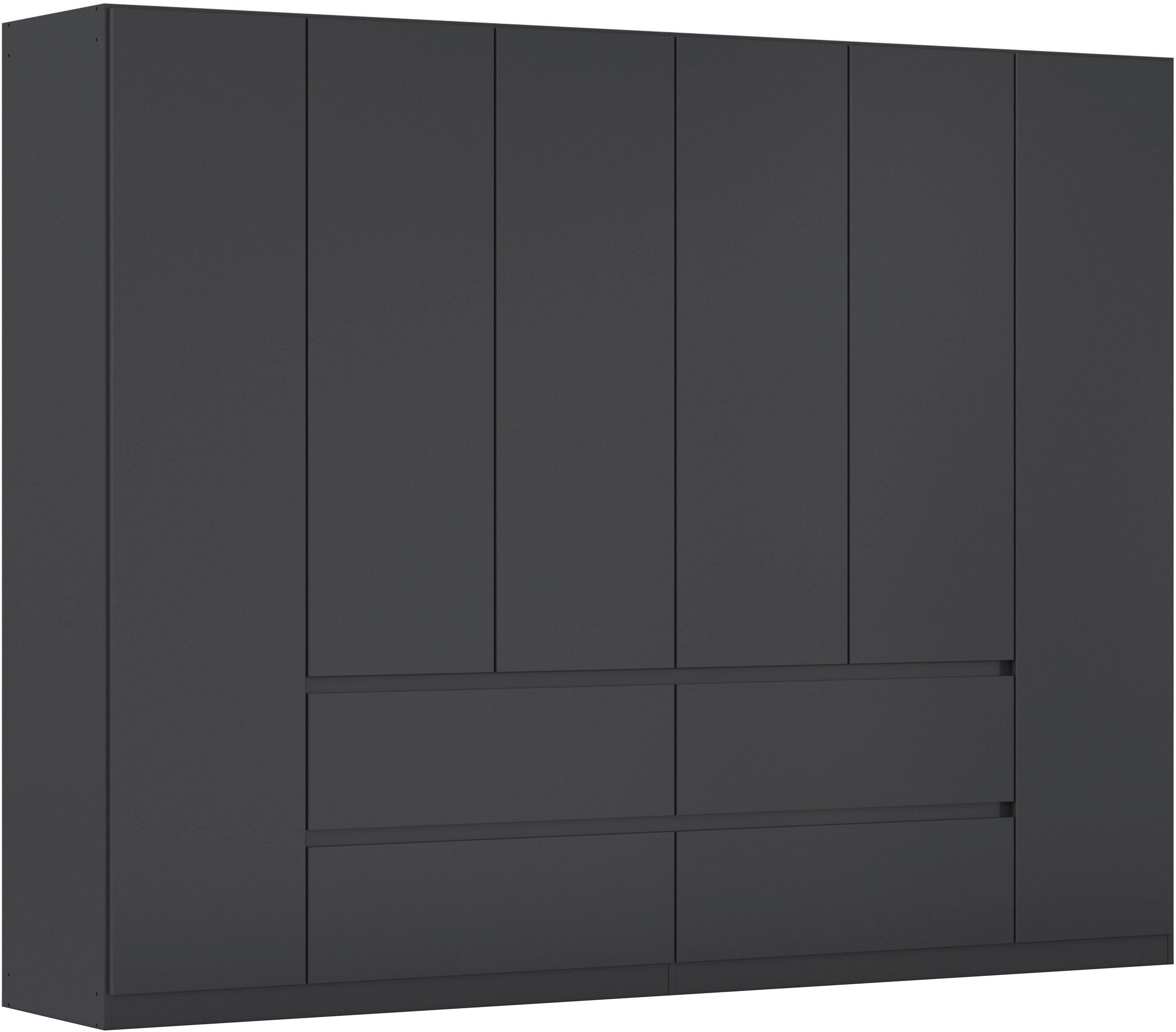 rauch Drehtürenschrank Mehrzweckschrank Aktenschrank Mietswohnung Garderobe MAINZ 271cm breit (3 verschiedene Ausstattungen BASIC/CLASSIC/PREMIUM (inkl. SOFT-CLOSE) grifflose Front, Außentüren mit Push-to-Open Funktion MADE IN GERMANY