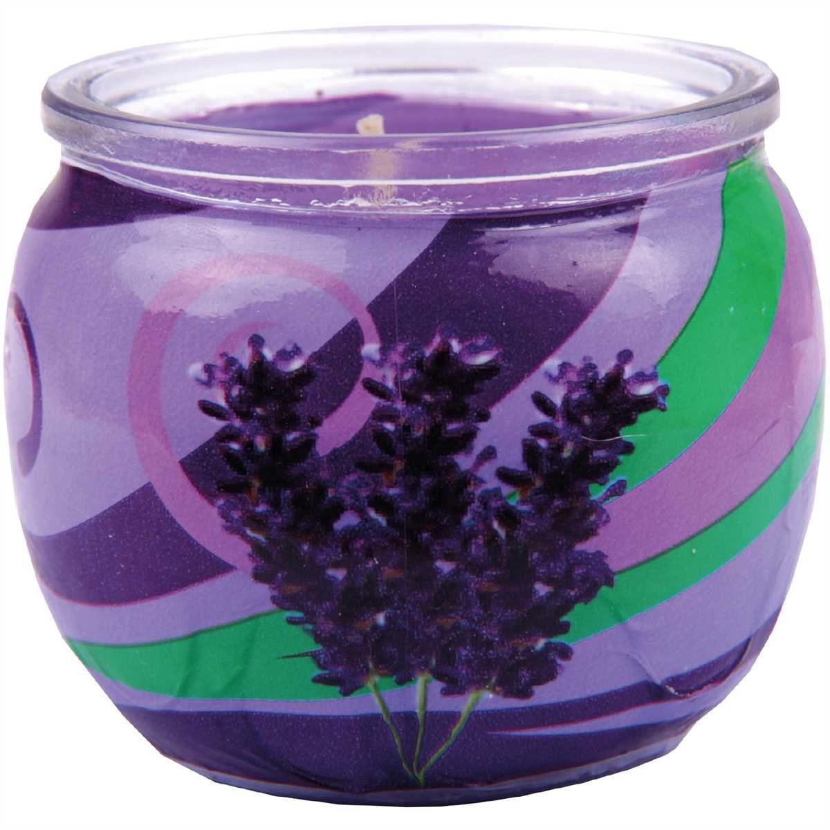 HS Candle Duftkerze im Glas (1-tlg), Lavendel, Duftnote floral & angenehm, Ø7x6cm, bis zu 22h Brenndauer – Bild 2 von 5