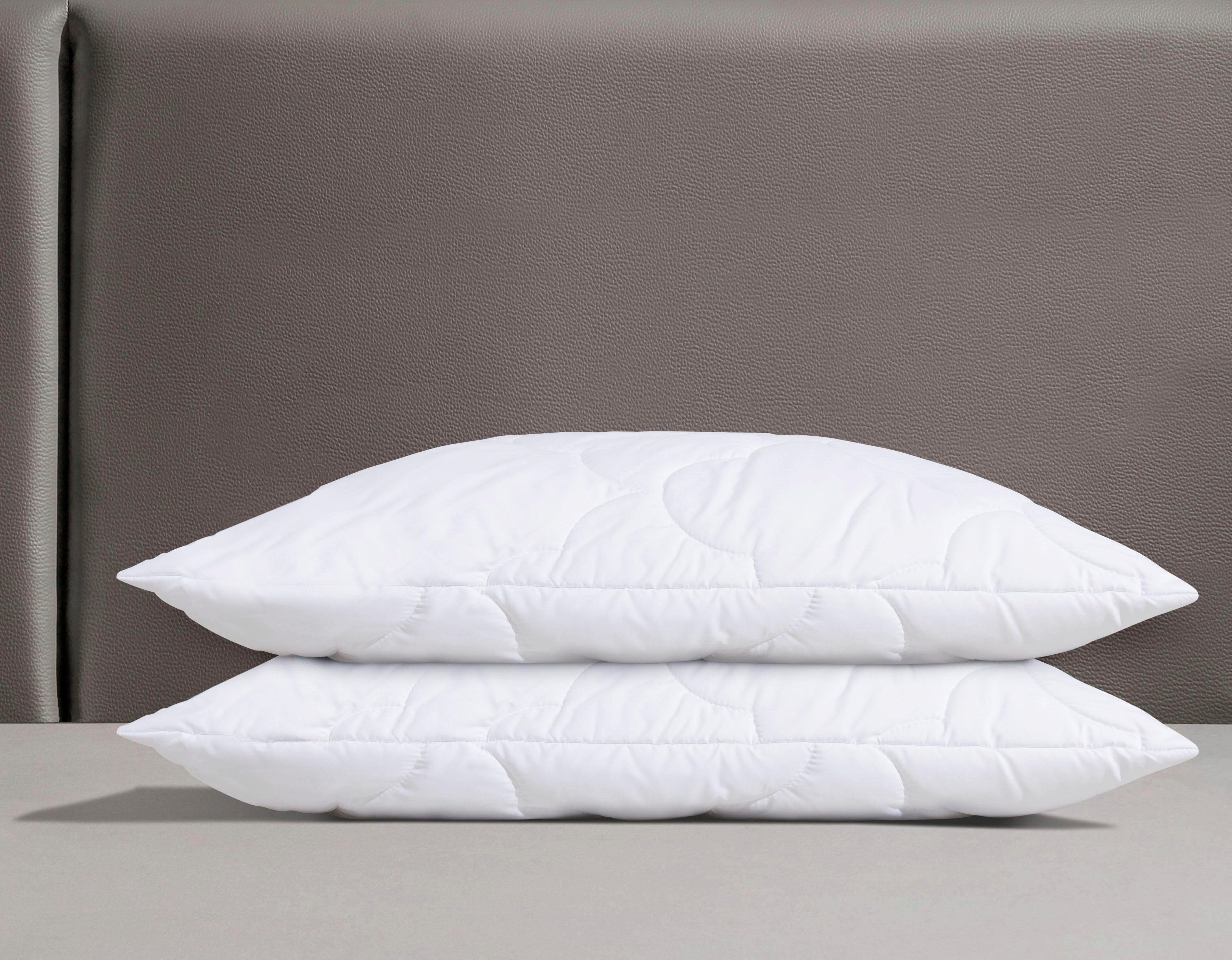 OTTO home Microfaserkissen Mondschein, Kopfkissen 1-tlg. oder 2-tlg. 40x80 oder 80x80 cm, Füllung: Faserbällchen, Bezug: Polyester oder antibakteriellen Microfaser, Kissen, allergiker geeignet (für Hausstauballergiker)