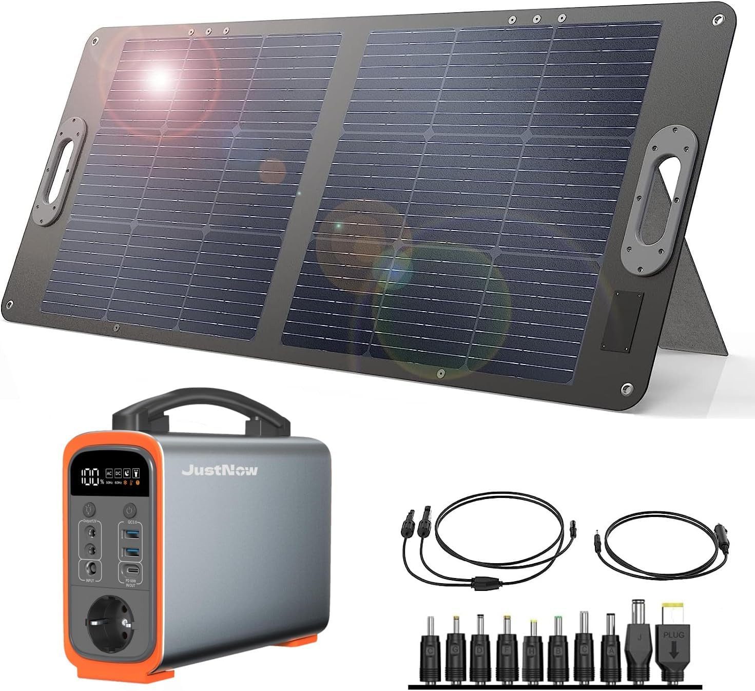 JustNow JustNow Powerstation Solar Strom Generator 240Watt Powerstation LiFePO4 19000 mAh (12 V)