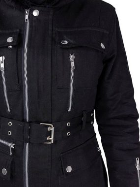 Vixxsin Blouson Elspeth Jacke Gothic Parka Metal Zipper Kurzmantel