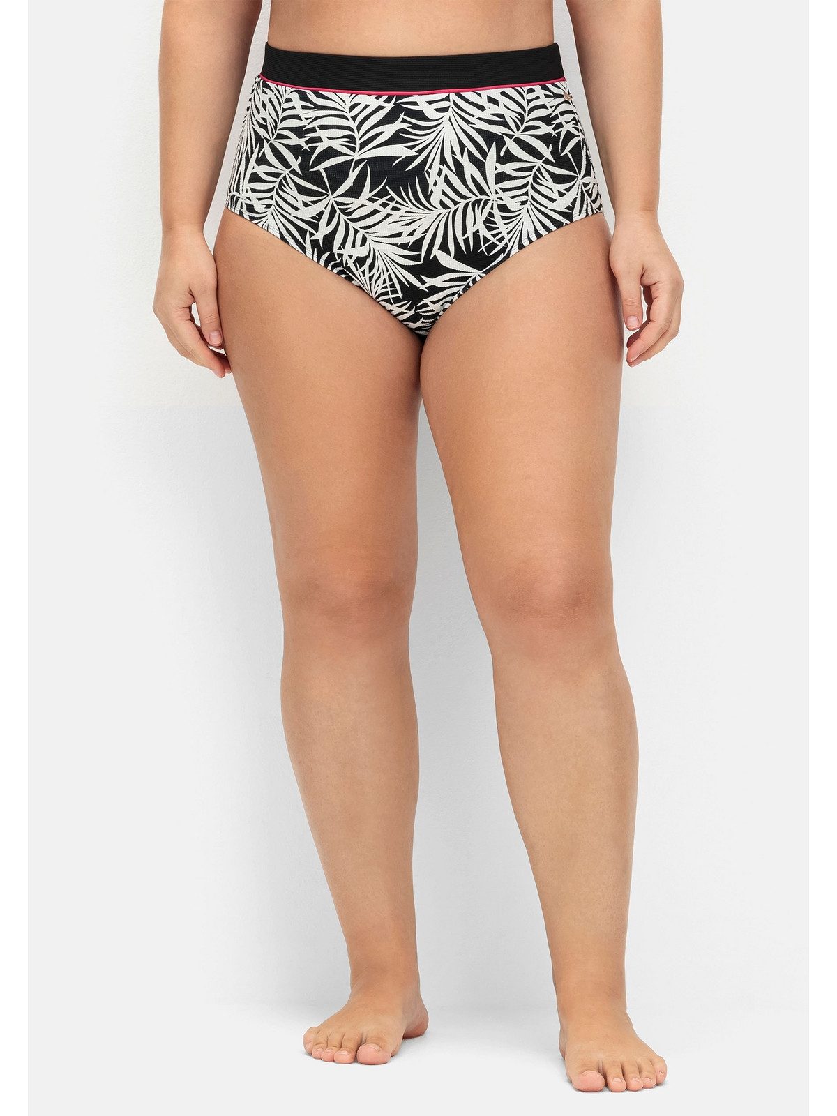 Sheego Badehose Große Größen mit Blätterprint günstig online kaufen