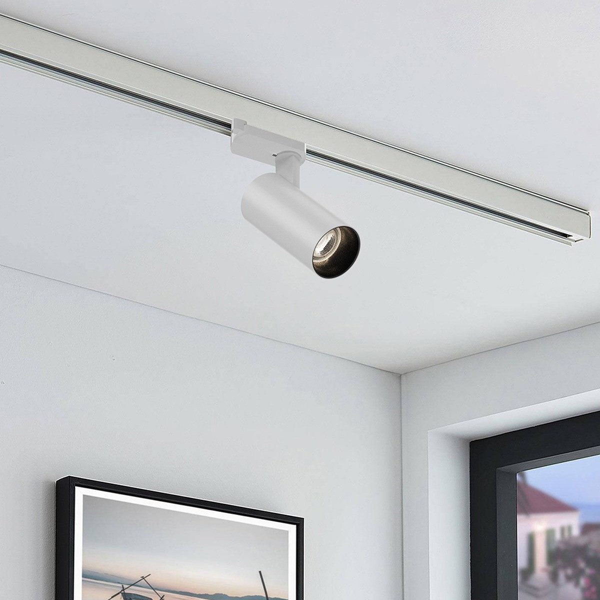 Braytron Schienensystem-Leuchten 3-Phasen LED-Schienenstrahler 30W – 3CCT für flexible Beleuchtung, LED fest integriert, Neutralweiß, Kaltweiß, Warmweiß, Schwenkbar, Drehbar, 3CCT