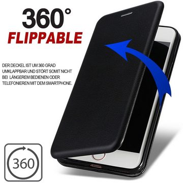 Numerva Handyhülle Handy Tasche Book Case für Apple iPhone 14, Klapphülle Flip Cover Hardcover Schutz Hülle Etui