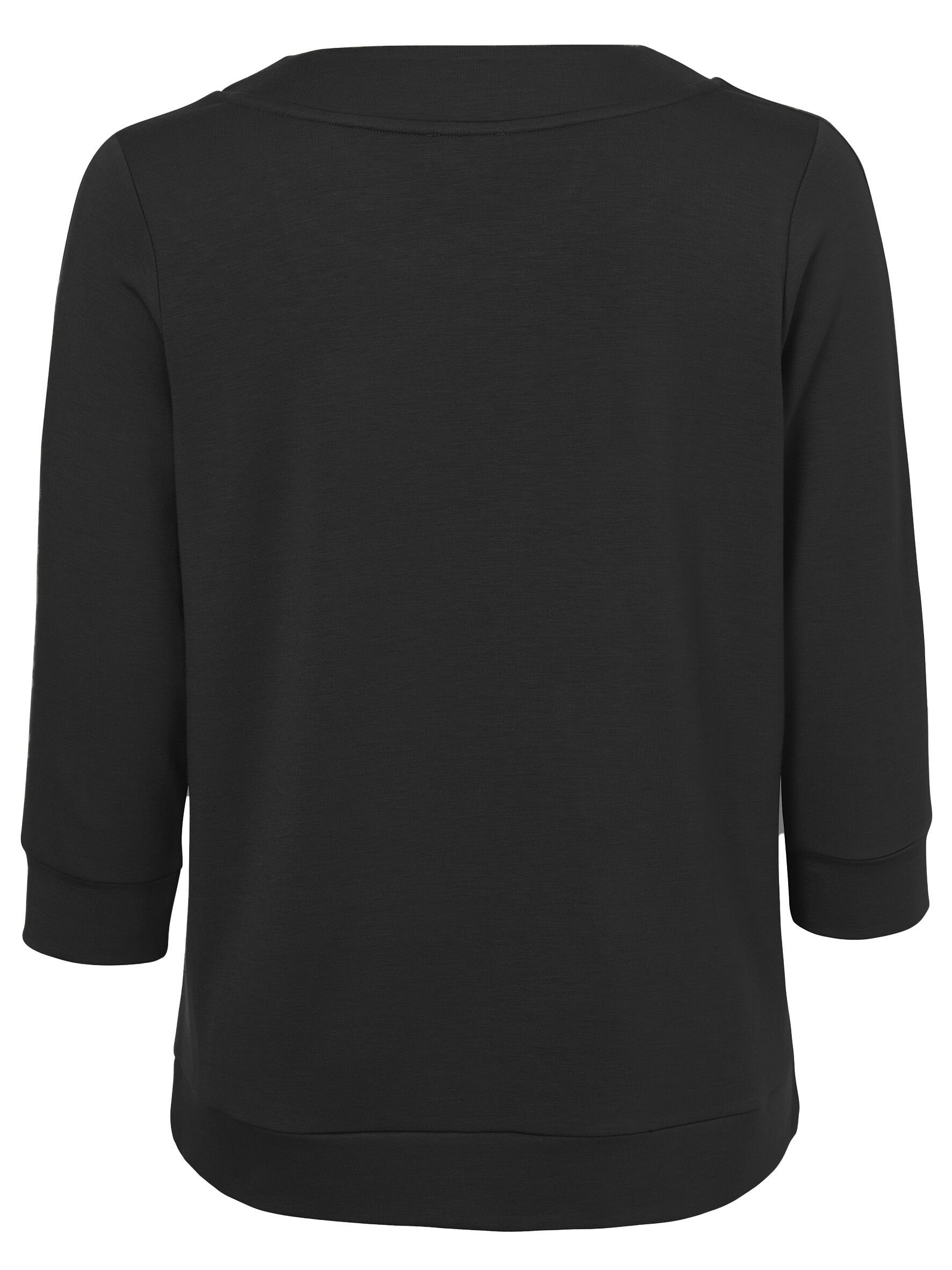 Sweatshirt V-Ausschnitt Sweatshirt mit mit Dezentes APPIA DUE khaki VIA Glitzerdetails
