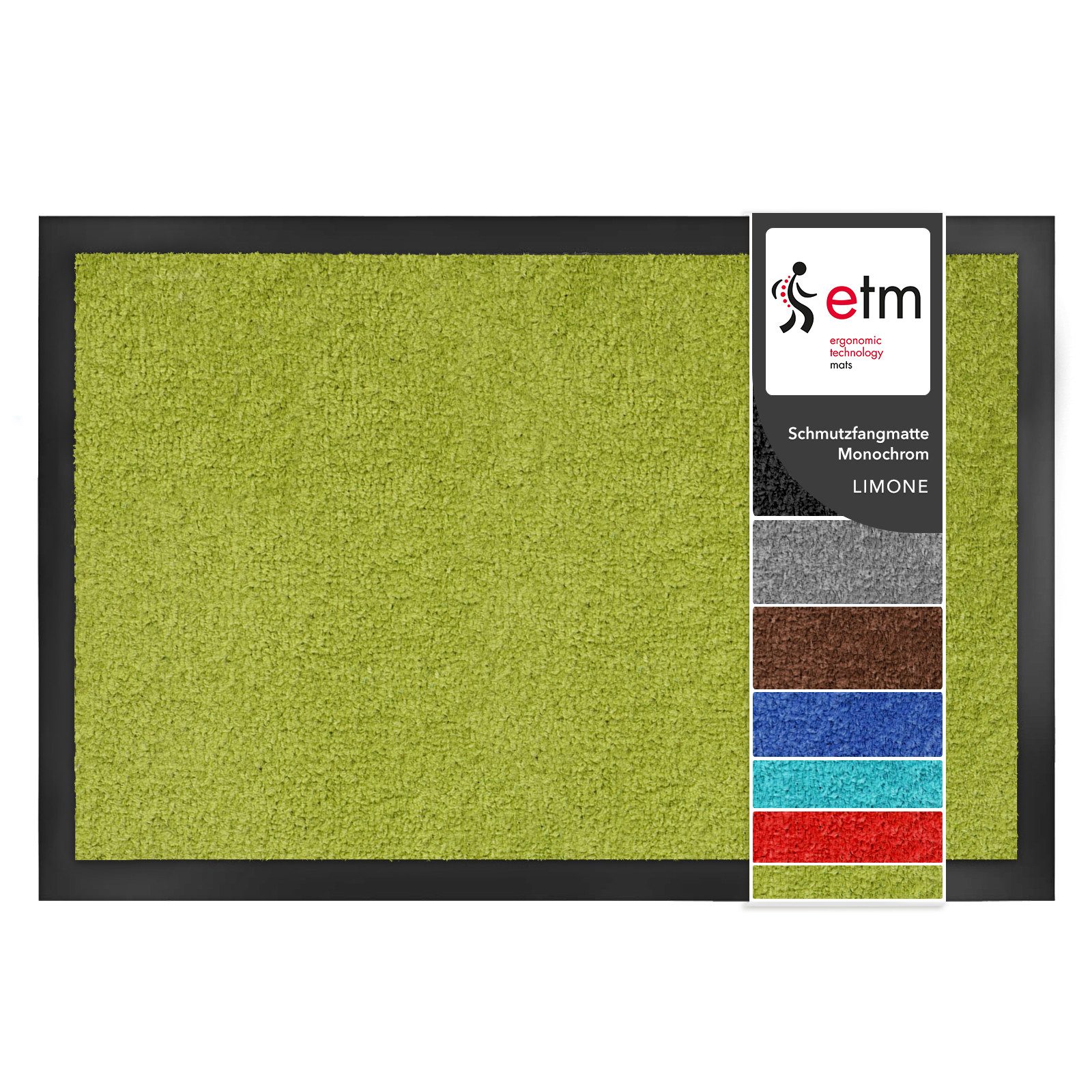 Floordirekt Fußmatte Monochrom, Rutschfeste Schmutzfangmatte Indoor, 30°C M günstig online kaufen