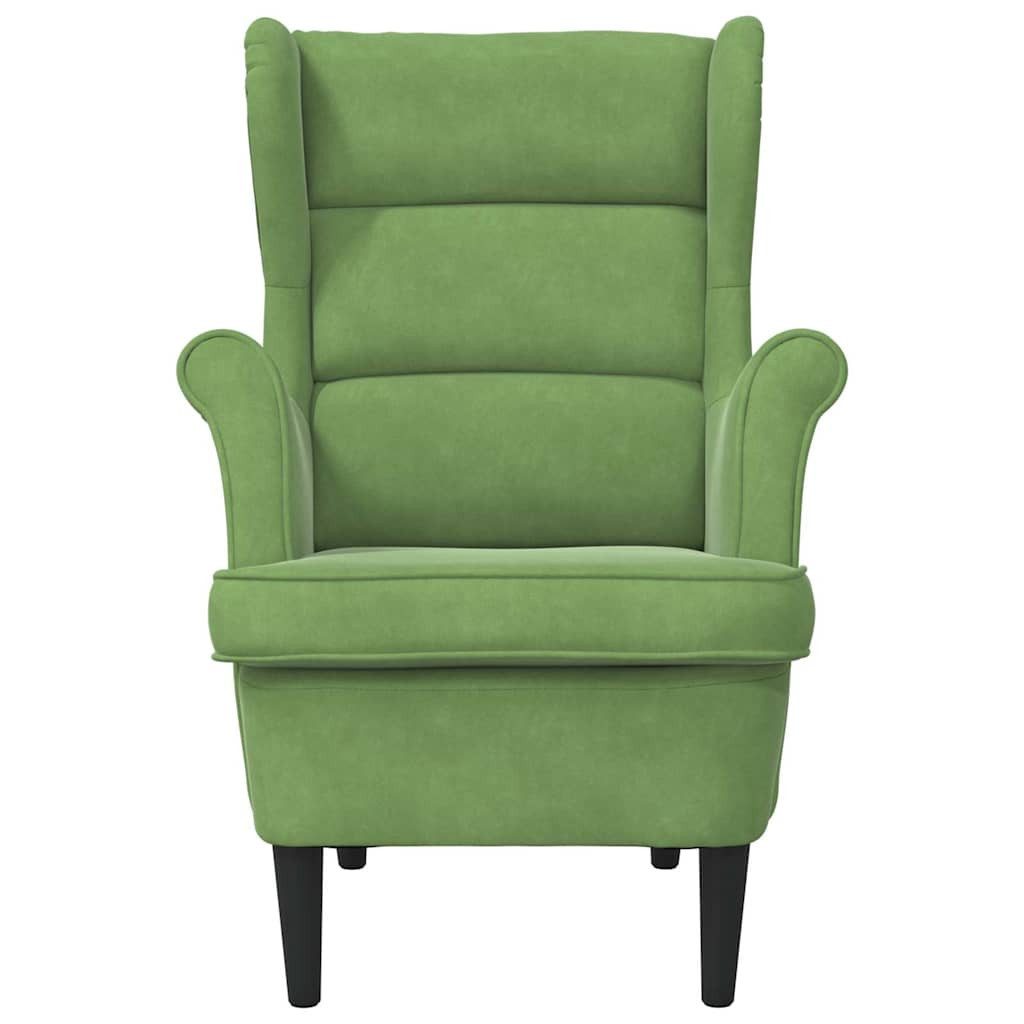 furnicato Sessel Hellgrün 74 x 84 x 100 cm mit Samtbezug und Massivholzrahmen (1-St)