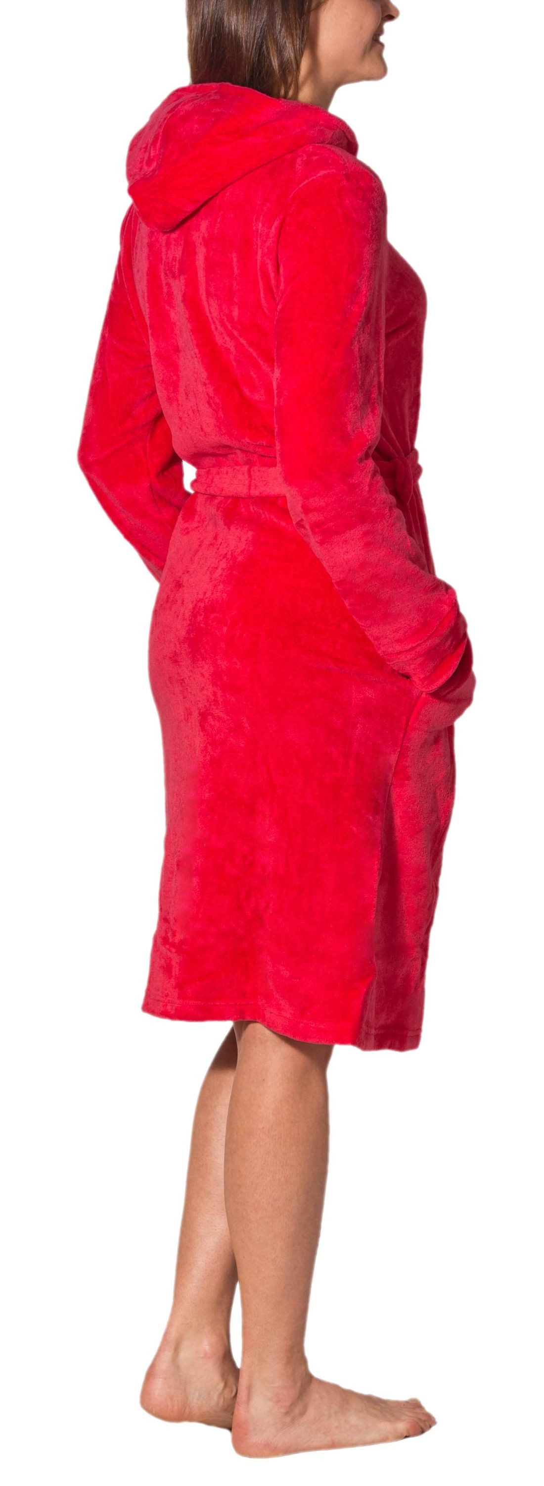 Aquarti Damenbademantel Aquarti Damen Bademantel Morgenmantel mit Reißversc günstig online kaufen