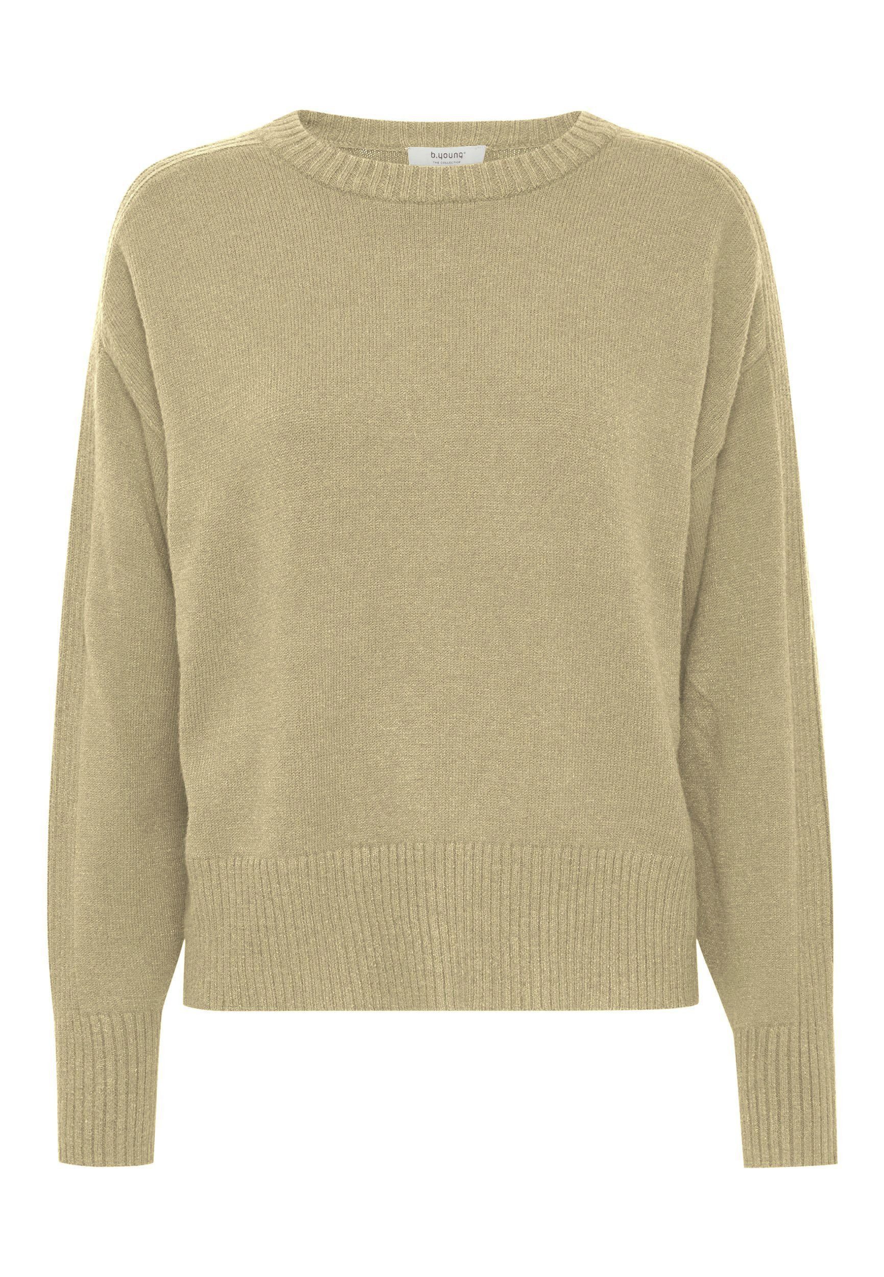 Strickpullover Loose Fit Kurz Langarm Knitted Rundhals