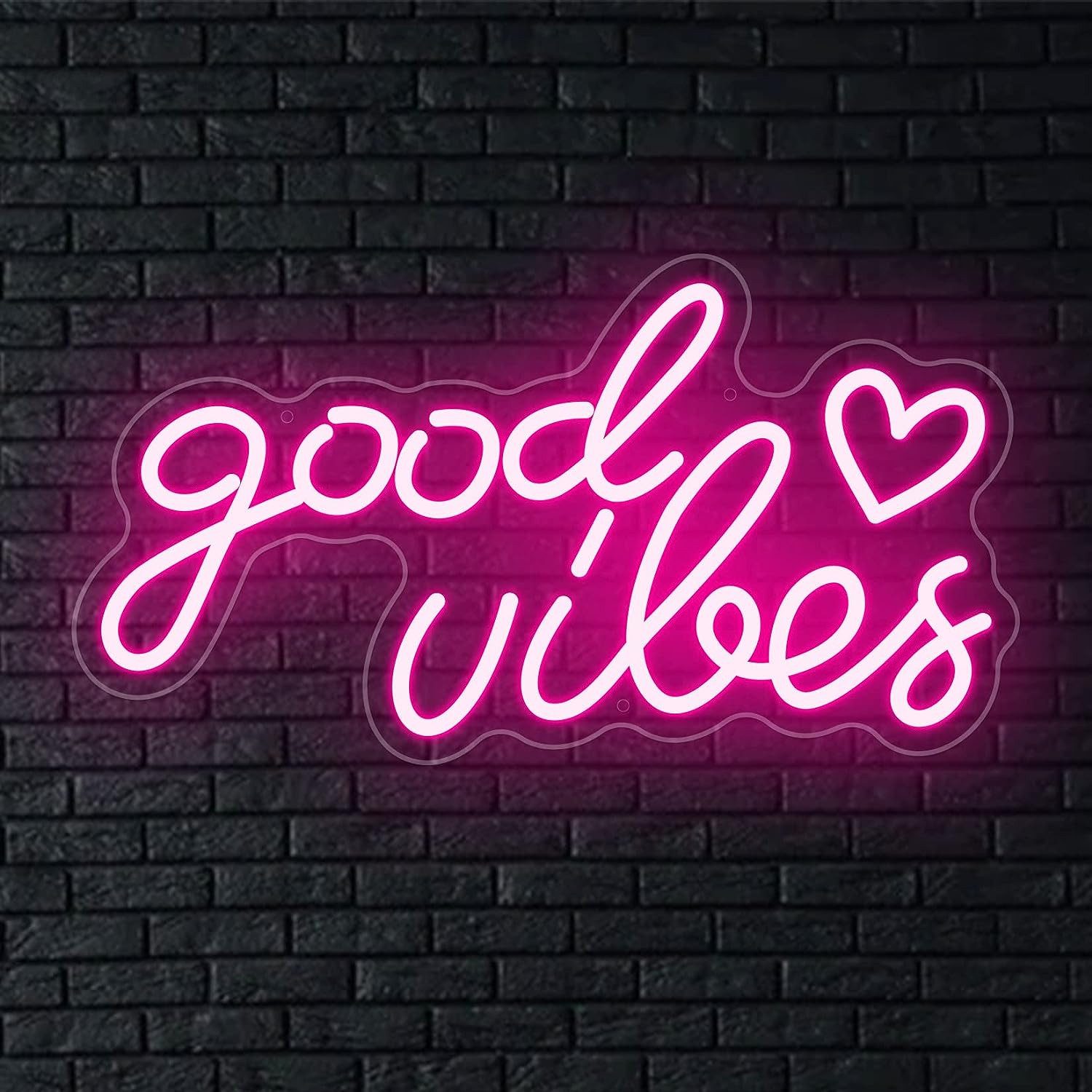 JIBENNEON LED Dekolicht Good Vibes Neonschild, USB-betrieben LED-Schild, mi günstig online kaufen