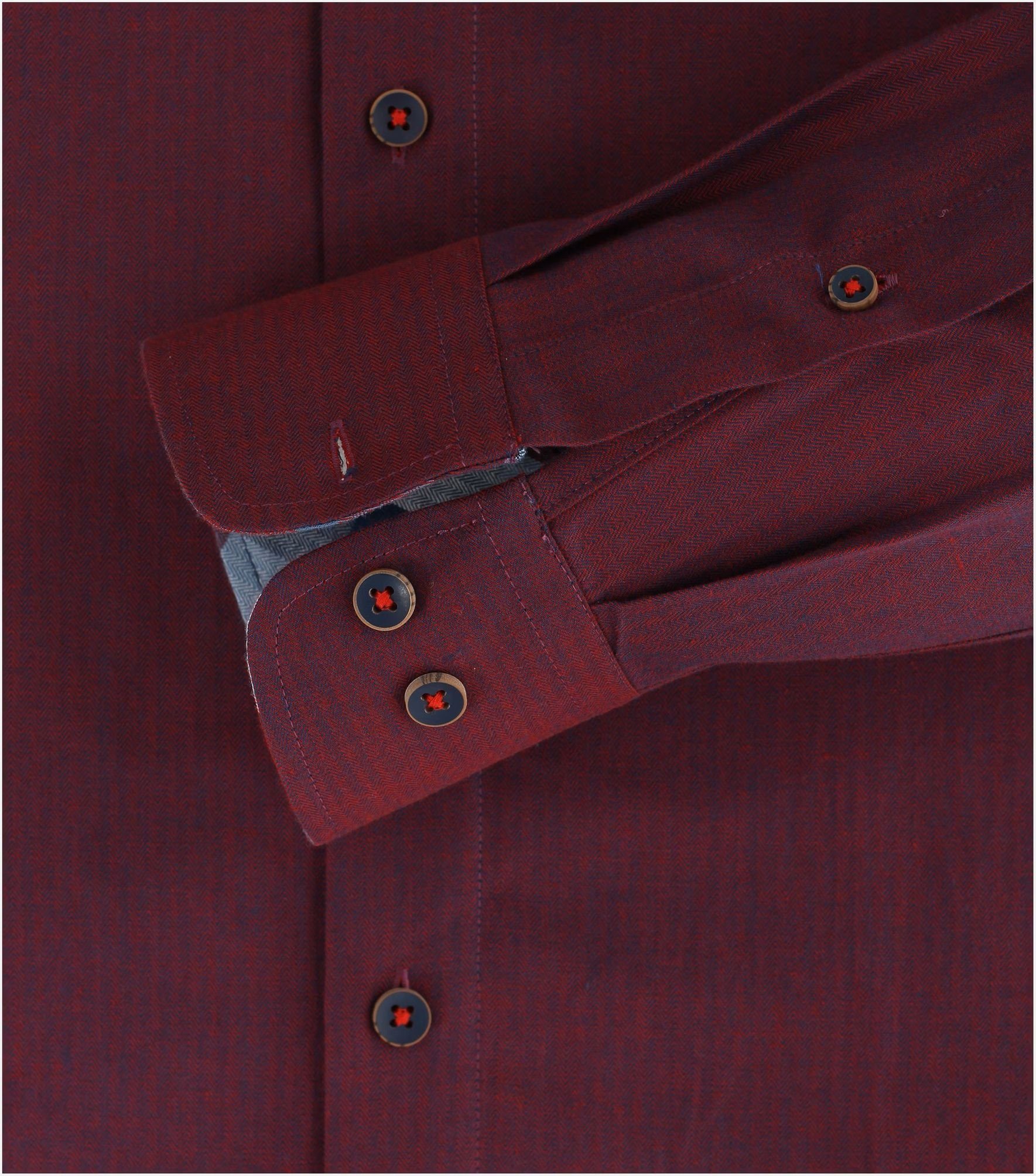 Redmond Langarmhemd Rot(50) 232065111 Freizeithemd