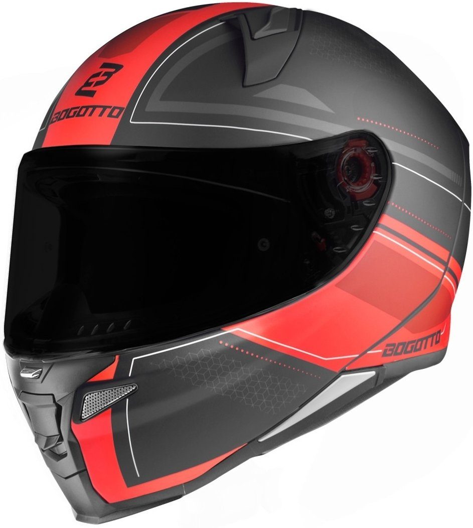 Bogotto Motorradhelm FF110 Cinder Helm, reflektierende, Pinlock, Schnellwechselvisier, Ratschenverschluss