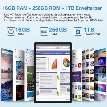 MEBERRY 2K Bildschirm 16GB RAM 1TB Octa-Core 2.0 GHz Tablet (10.36", 256 GB, Android 13, Mit 2000 * 1200 / 5G WLAN / 8600 mAh / 5MP + 13MP/ Bluetooth 5.0)
