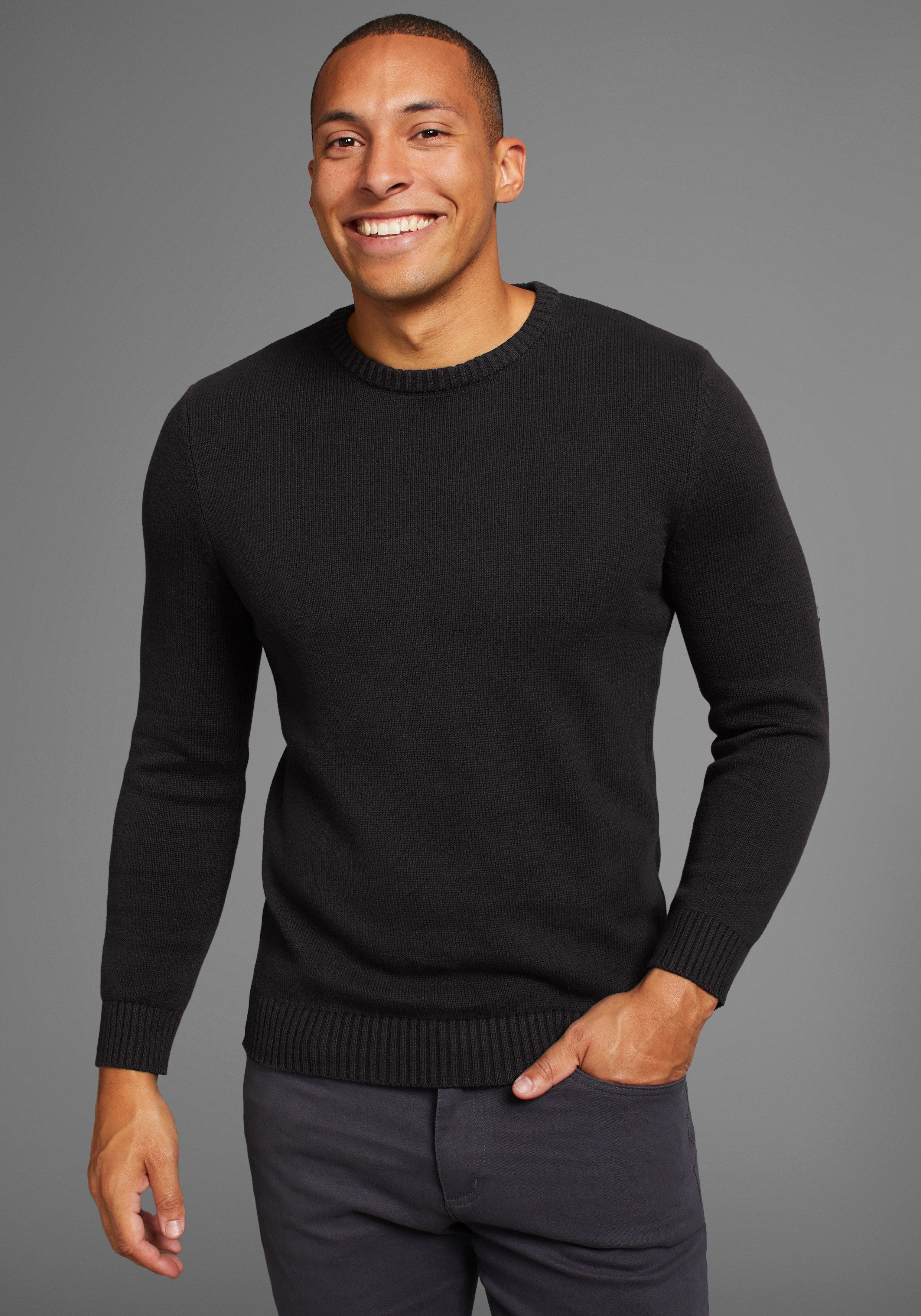 Man's World Rundhalspullover CIRCULAR COLLECTION-GOTS zertifiziert günstig online kaufen