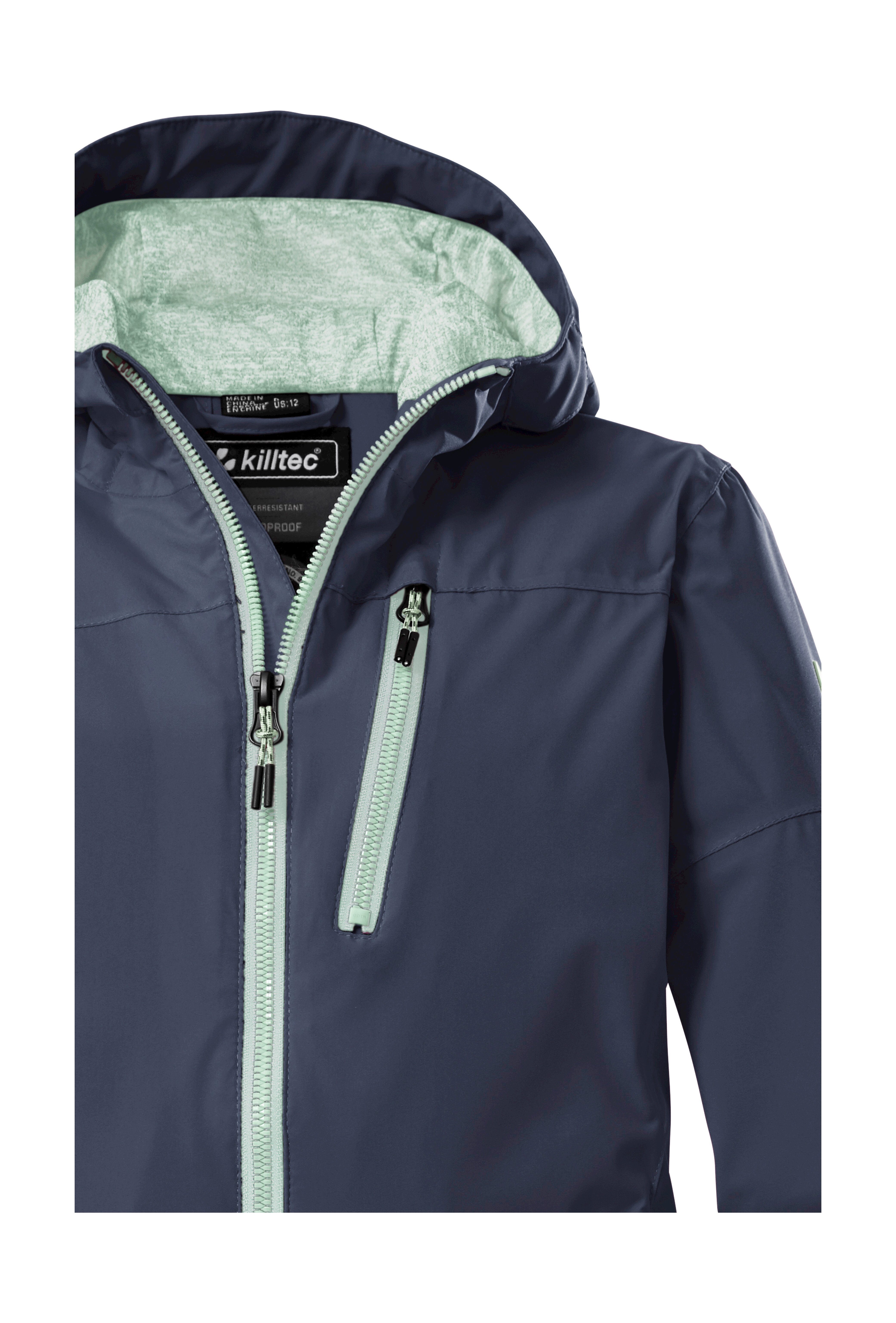 Killtec Outdoorjacke KOS 208 GRLS JCKT Wasserdichte Kinderjacke, regulierbar, Zipper-Taschen, Kinnschutz