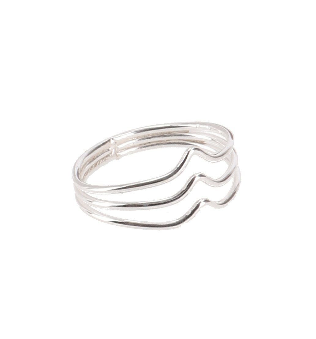 Guru-Shop Silberring Zarter Silberring, Drei in Einem Ring aus Silber 55 (ca.17,5 mm)