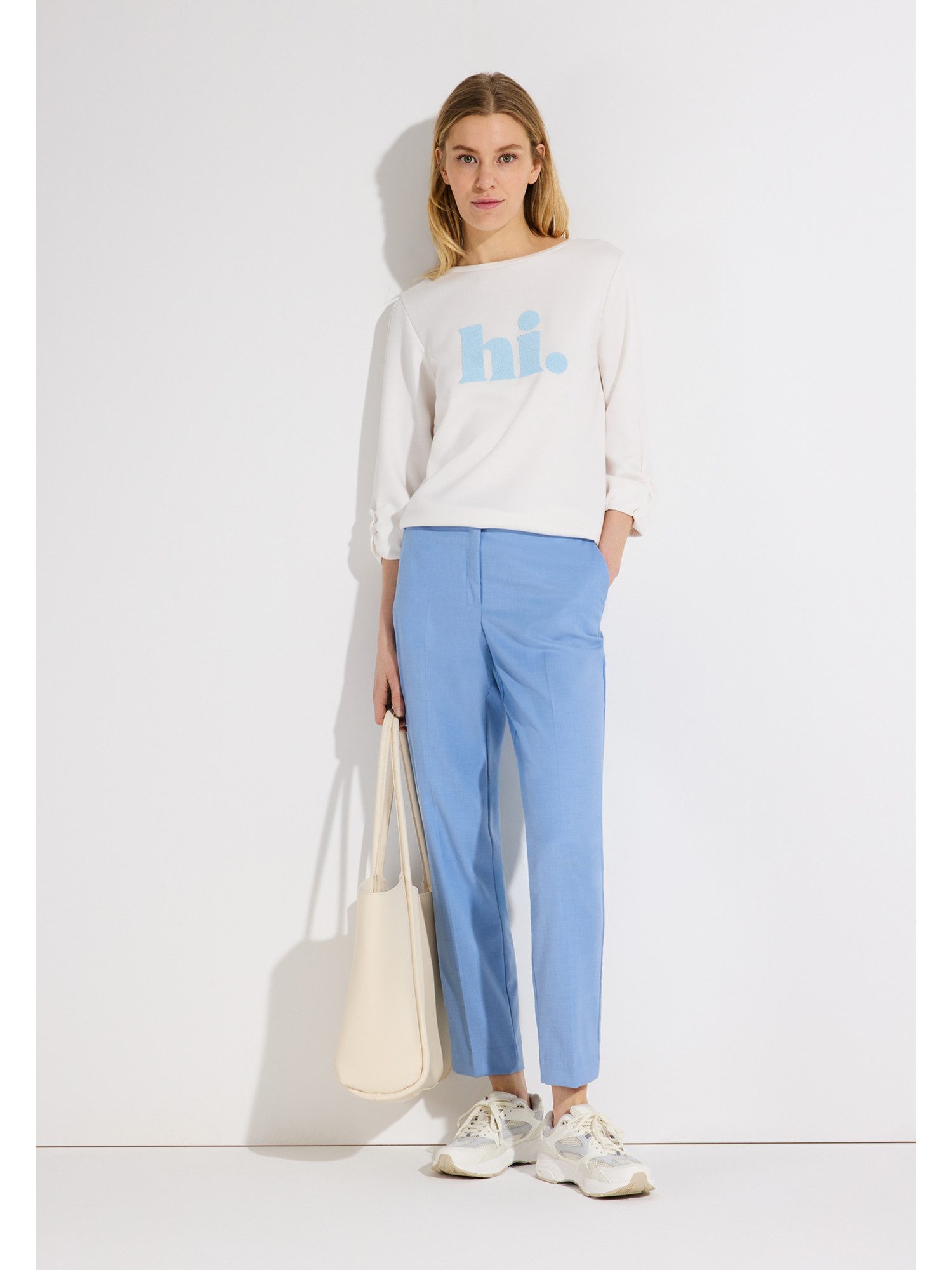 MORE&MORE Sweatshirt supersoftes 3/4 Arm Sweatshirt, Perlenschrift günstig online kaufen
