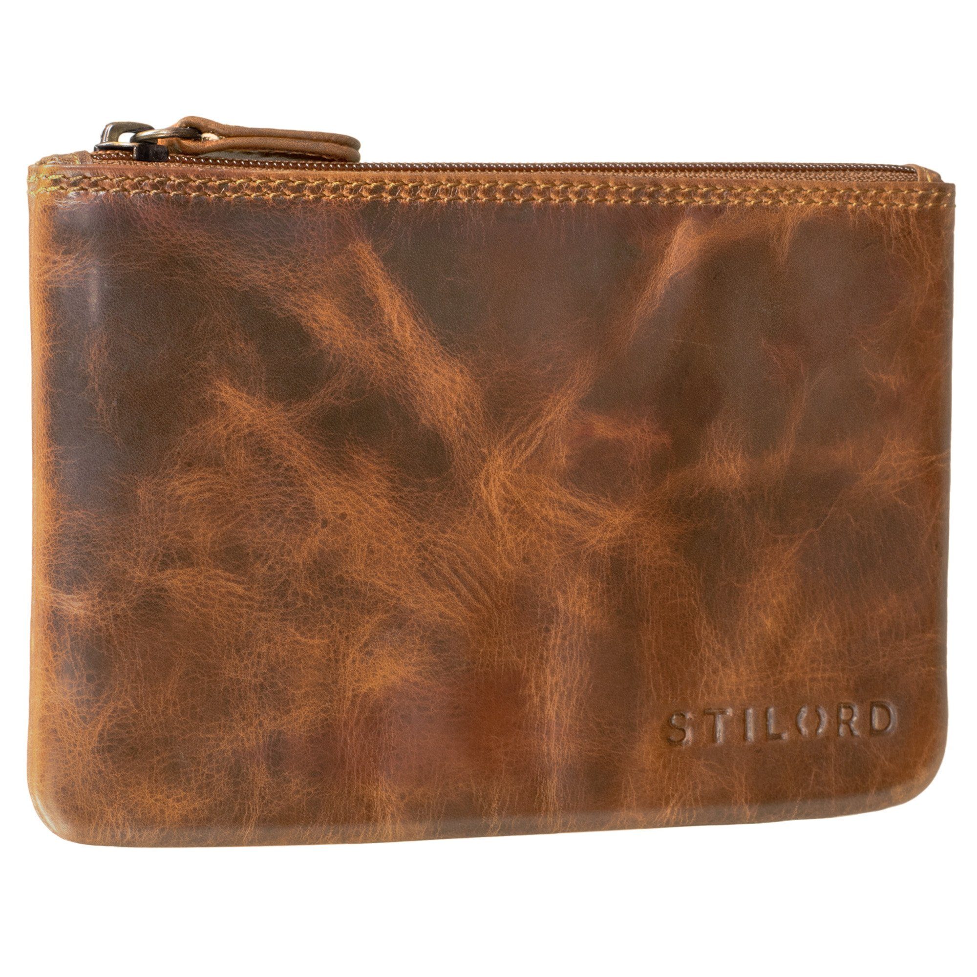 "Barry" cognac Ledermäppchen kara Vintage Etui STILORD -