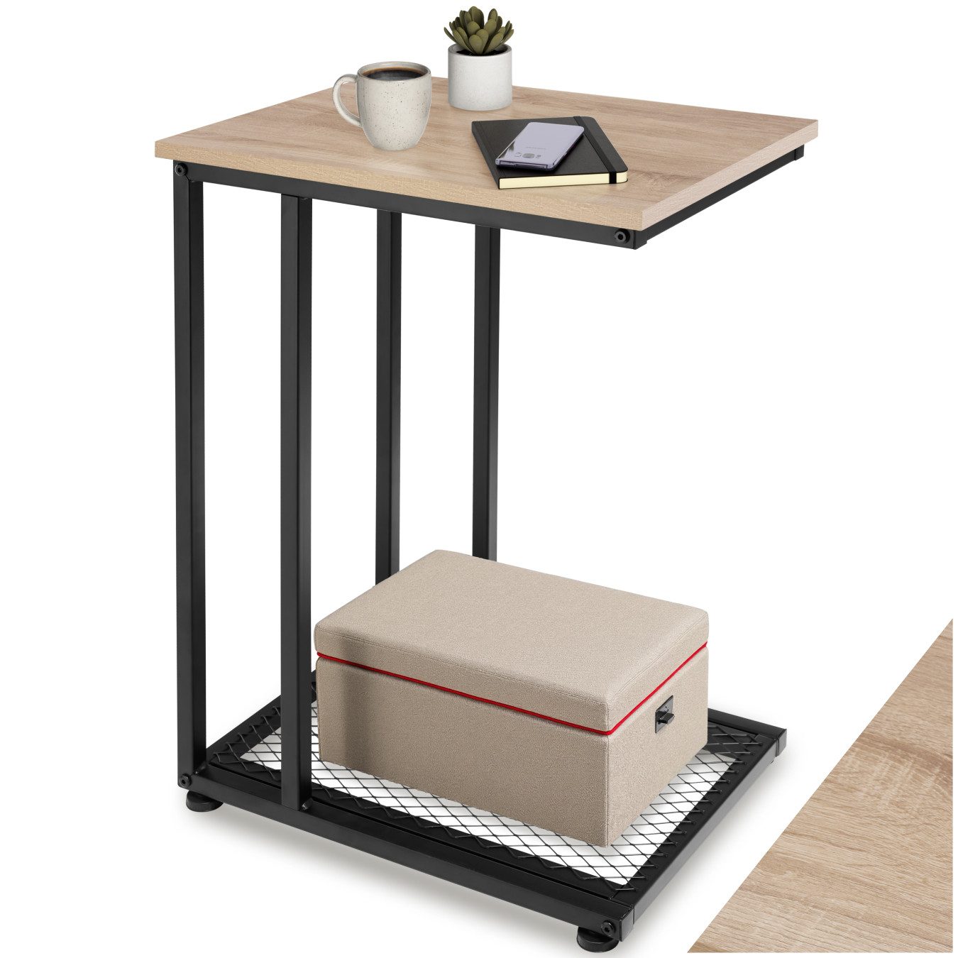 tectake Beistelltisch Couchtisch Eton 48x35x66cm (1-St., 1 tlg), Stylischer günstig online kaufen