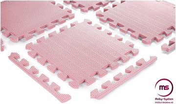 Moby-System Spielmatte Schaumstoffpuzzle 12-tlg., 120 x 90 x 1,2 cm mit Rand, Rosa