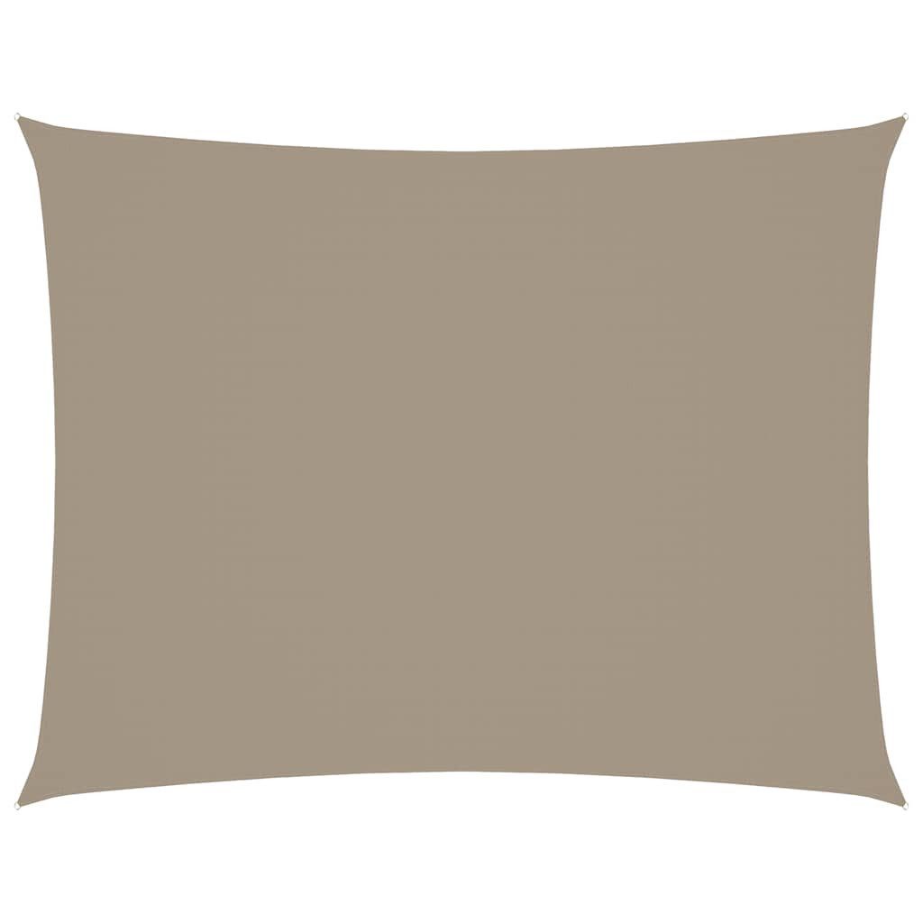 vidaXL Sonnensegel Sonnensegel Oxford-Gewebe Rechteckig 3x6 m Taupe, (1-tlg)