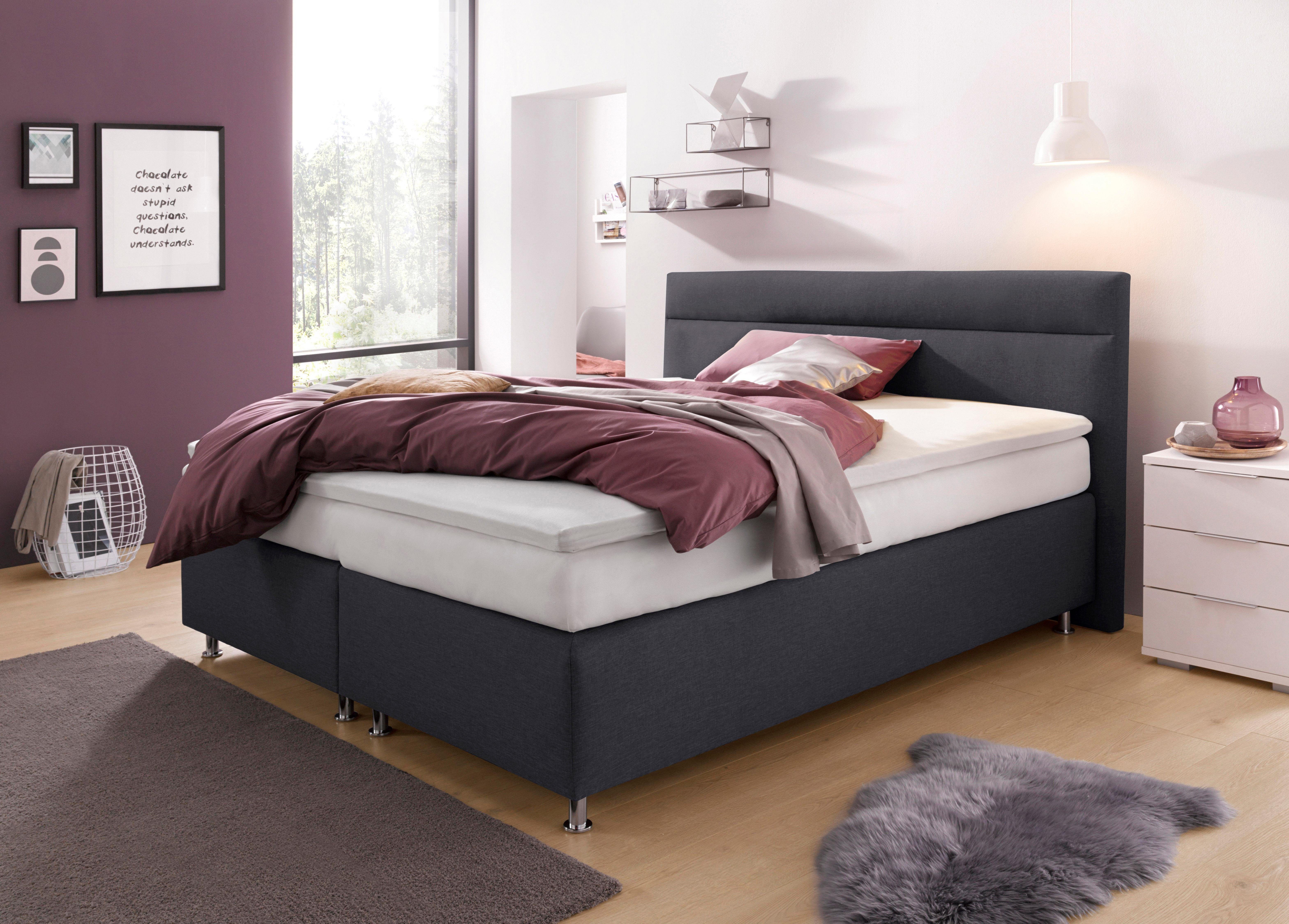Westfalia Schlafkomfort Boxspringbett wahlweise mit LED-Beleuchtung günstig online kaufen