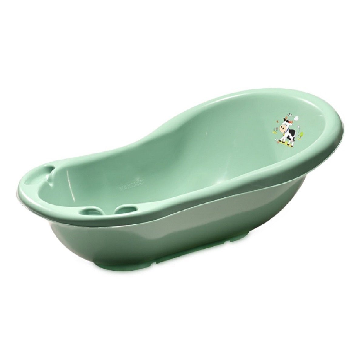 Lorelli Babybadewanne Babybadewanne Hippo 84 cm, Ablagefächer ergonomische Form ab Geburt dunkelgrün