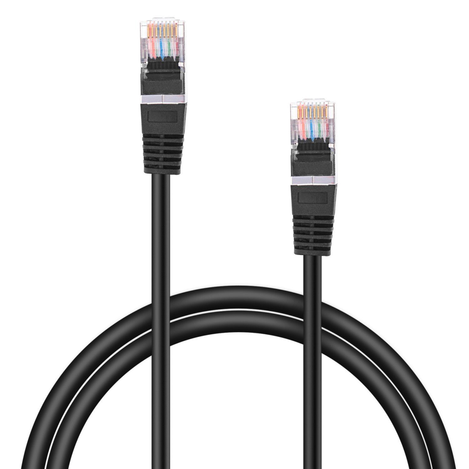 Speedlink Basic CAT 5e Netzwerk-Kabel STP 3m LAN-Kabel, RJ45, (3 cm), Rundkabel