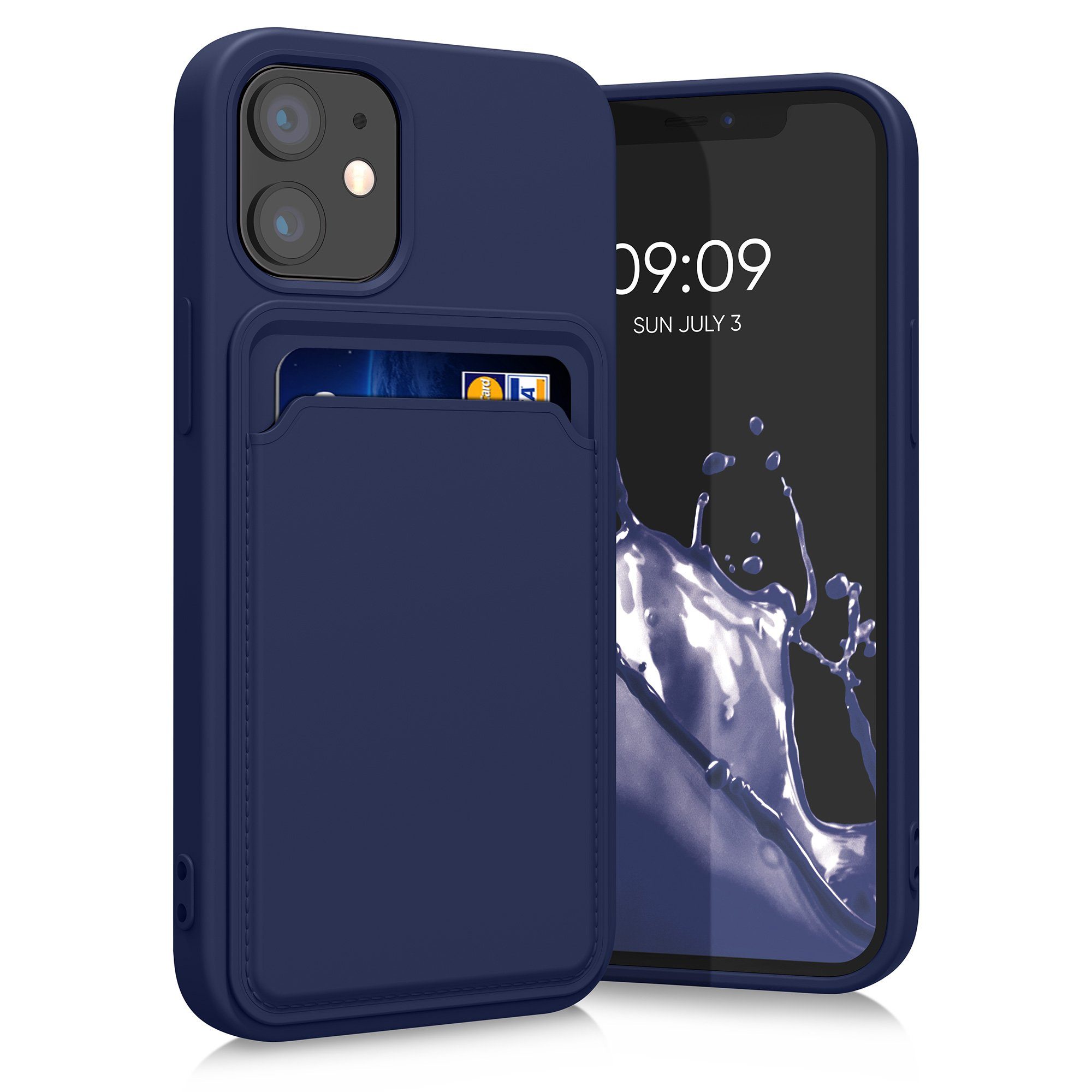 kwmobile Handyhülle Hülle für Apple iPhone 12 mini, Handyhülle mit Fach für Karten - Handy Cover Case