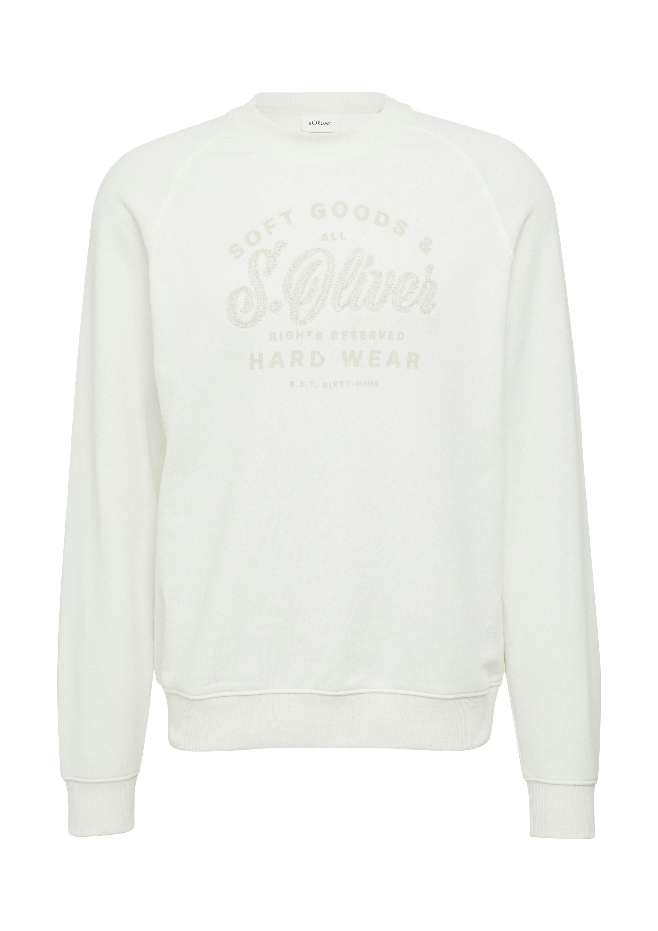 s.Oliver Sweatshirt Sweatshirt Sweatshirt mit Logo-Stickerei und Raglanärme günstig online kaufen
