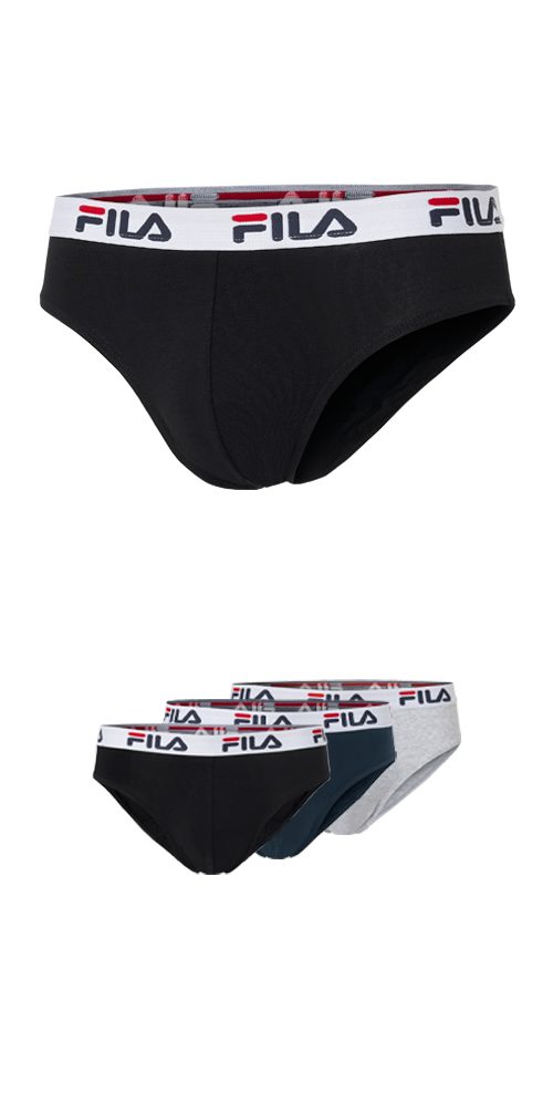 Fila Slip MAN BRIEF (3er Pack) mit elastischem Logobund